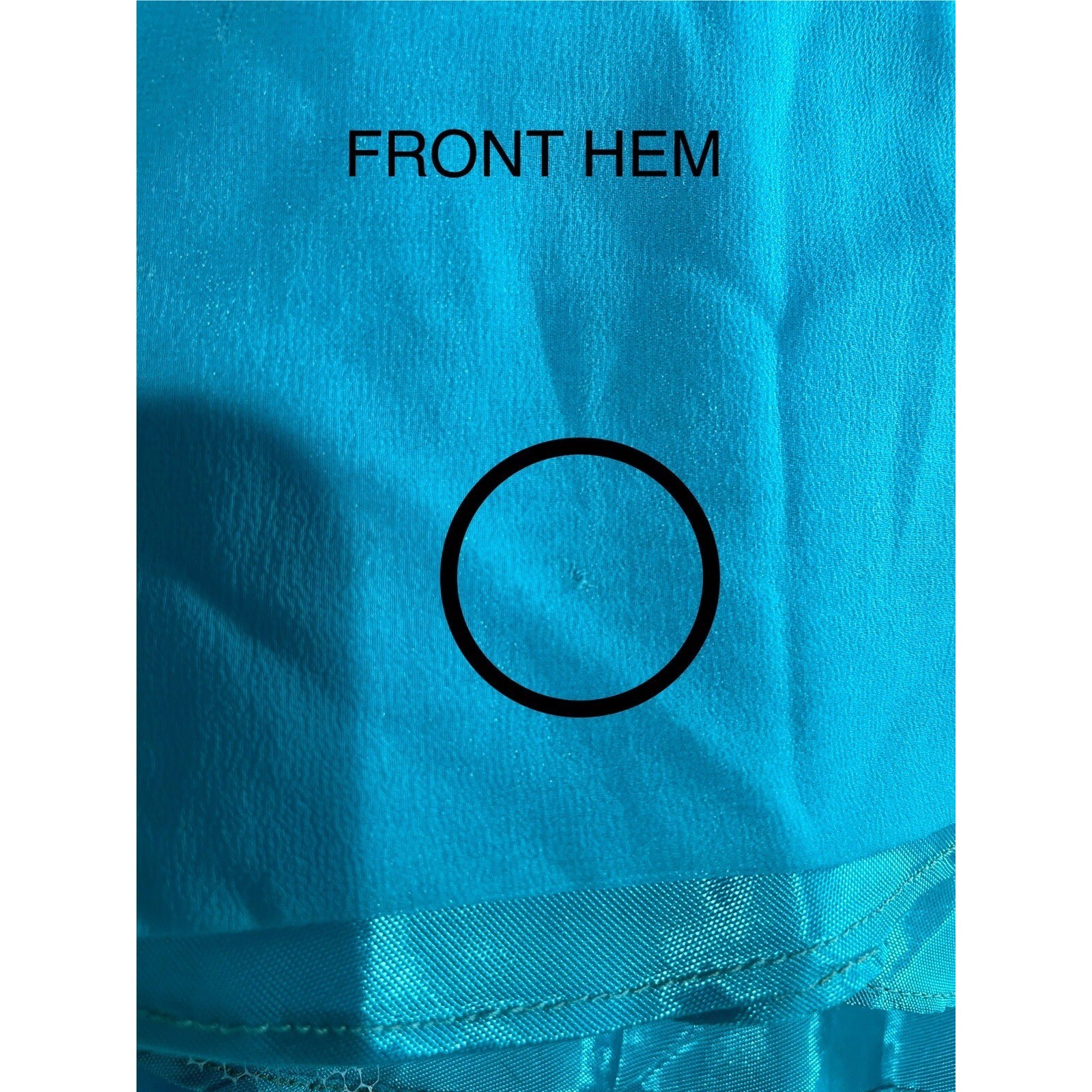 Vintage 50s 60s Chiffon Dress Prom Party Aqua Turquoise Waist 24 (SEE FLAWS