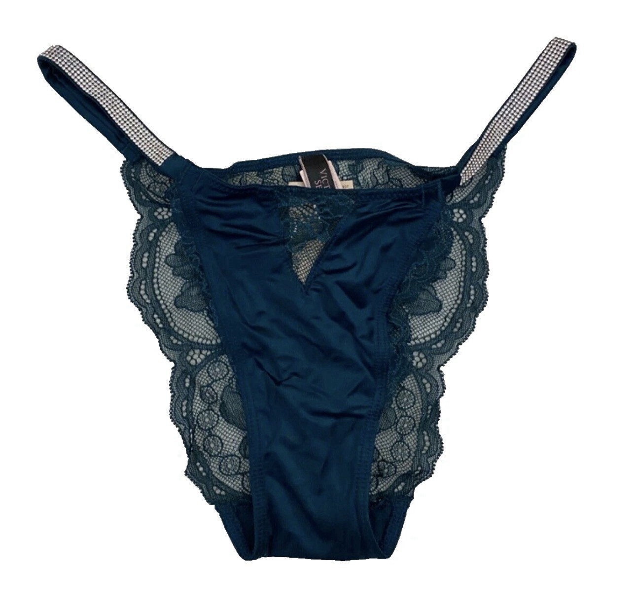 Victoria&rsquo;s Secret Black Ivy Green Lace Cheeky Panties Size S,M,L,XL,XXL