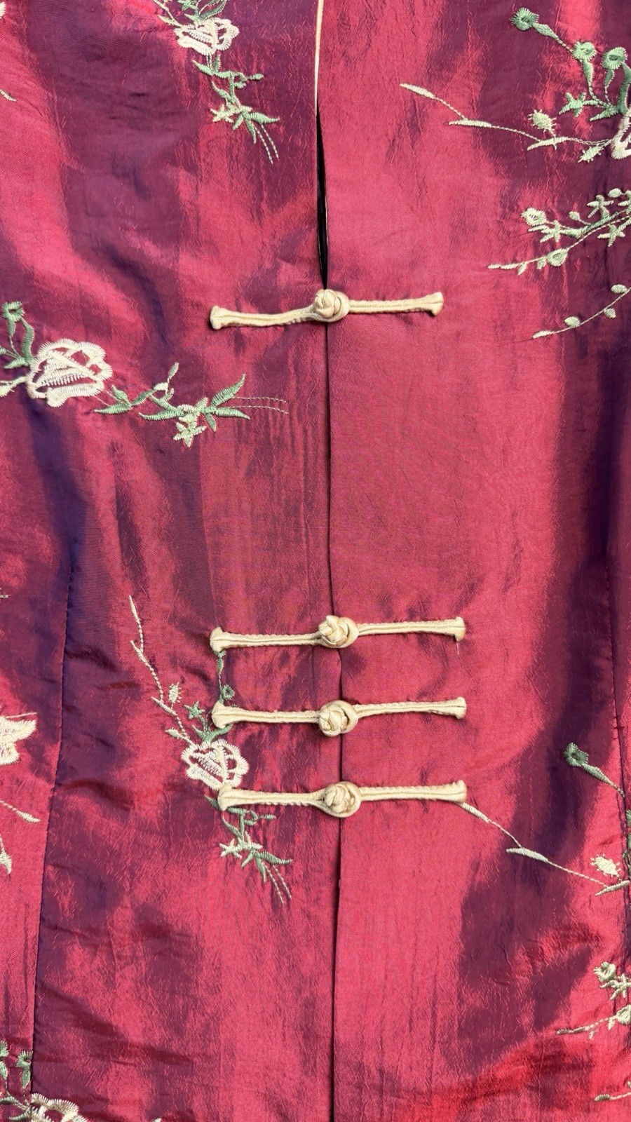 🪷 VTG Inspired Asian Embroidered Mandarin Jacket women 5XL Fits L 44-15 🪷