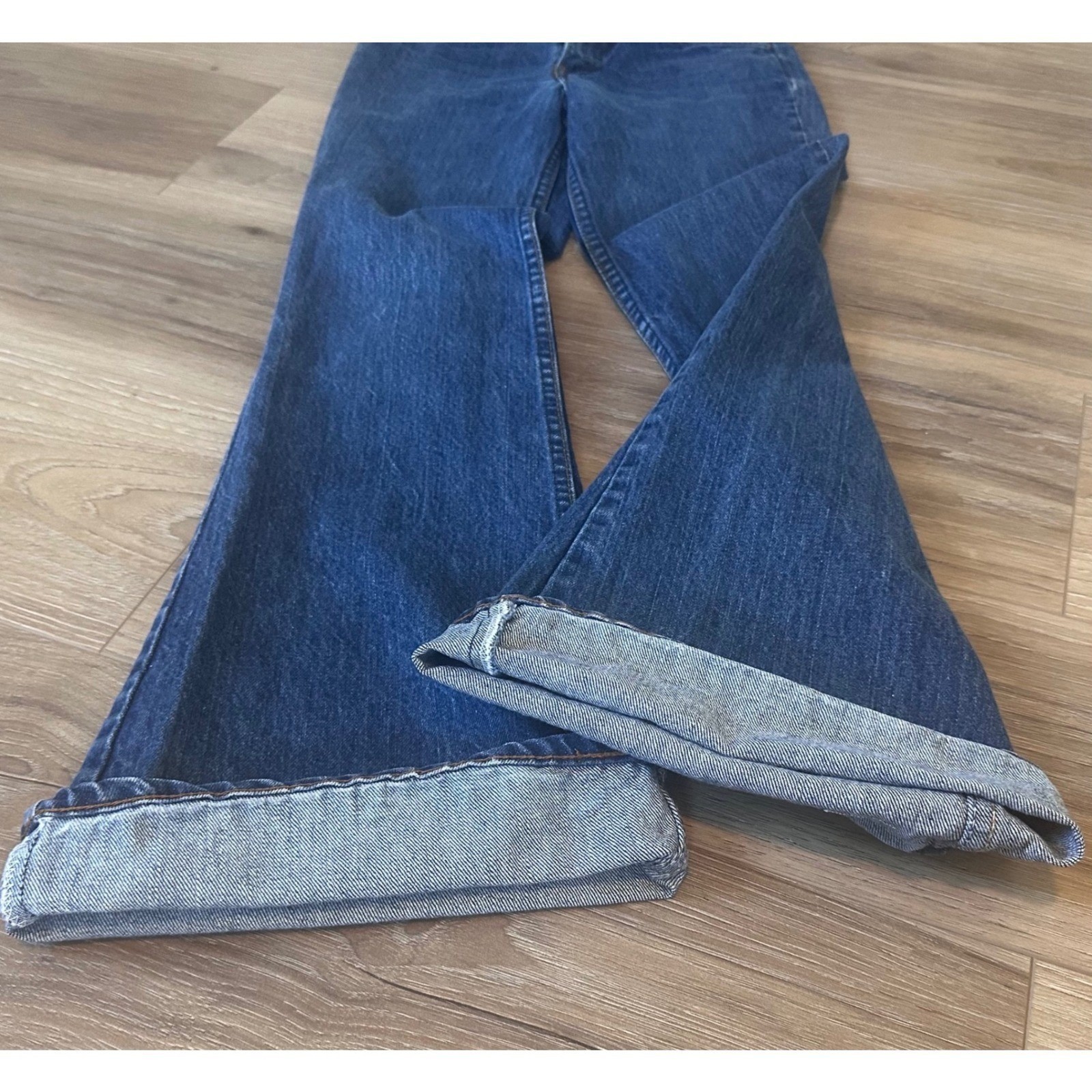 Vintage 684 Levi&rsquo;s Big Bell Bottom Jeans Orange Tab 1970&rsquo;s Size 28X33