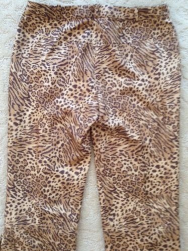GIANNI VERSACE COUTURE Leopard Raw Silk Zippers Leg Pants EU 40 Italy Very RARE!