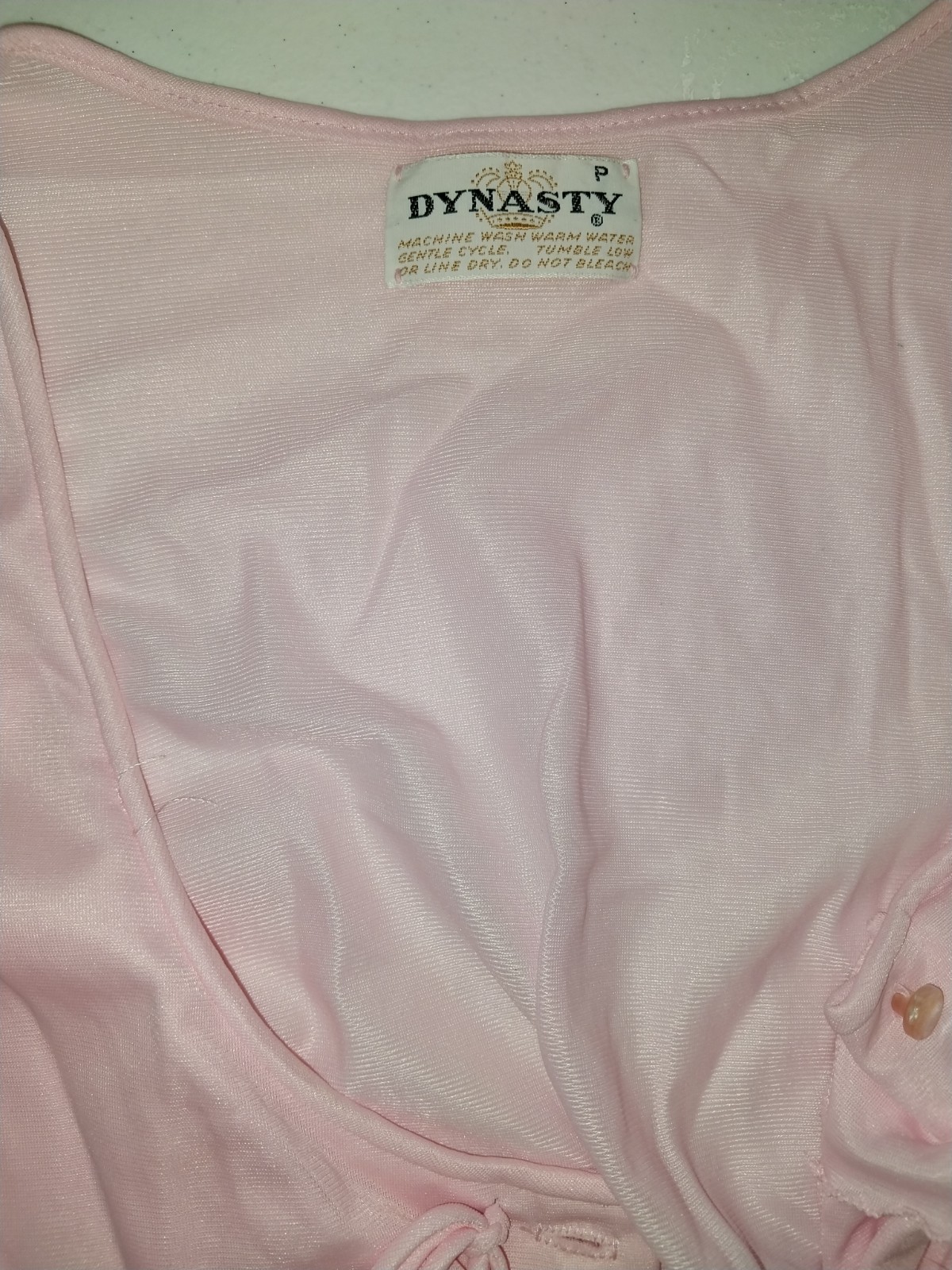 VTG Silky Nylon Pink Sissy Layer Ruffles Sleep nightie robe LONG 50S P/S 36&Prime; NEW