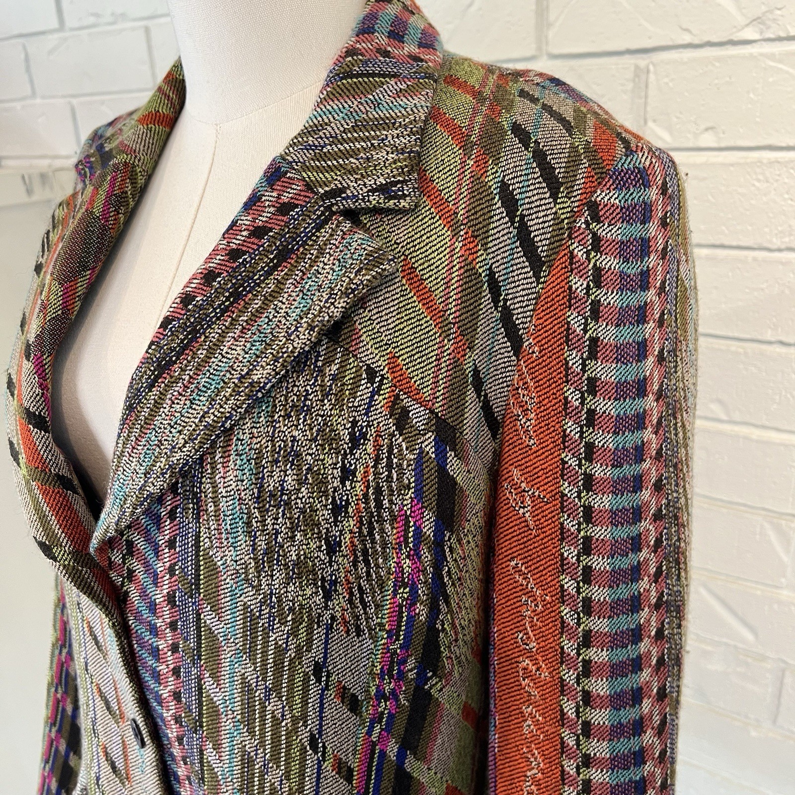 Vintage 90s y2k Christian Lacroix Bazar Funky Wool Blazer Jacket France 42