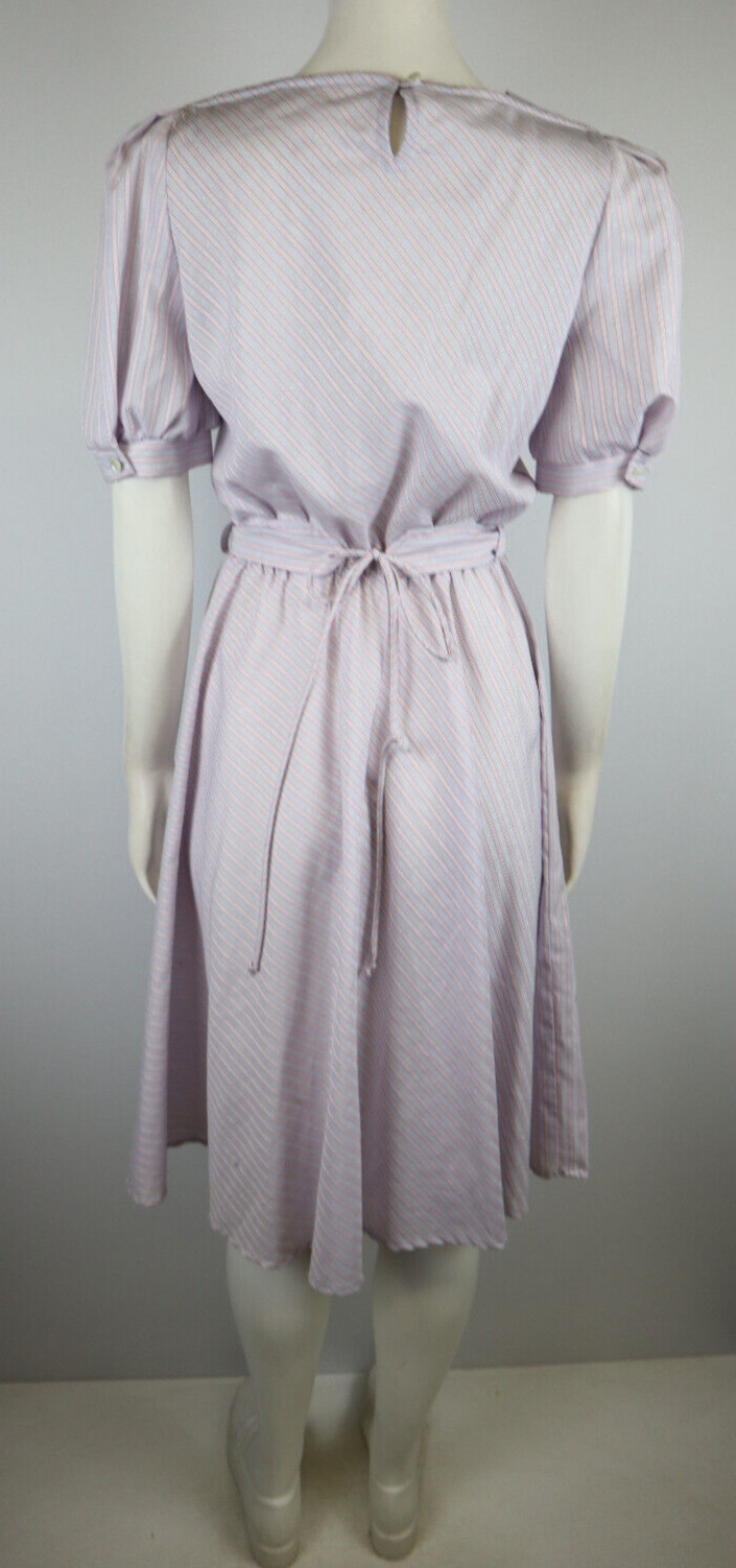 BYER TOO! Vintage 80s 90s Womens Dress Size 7 Blue Red Striped Belted