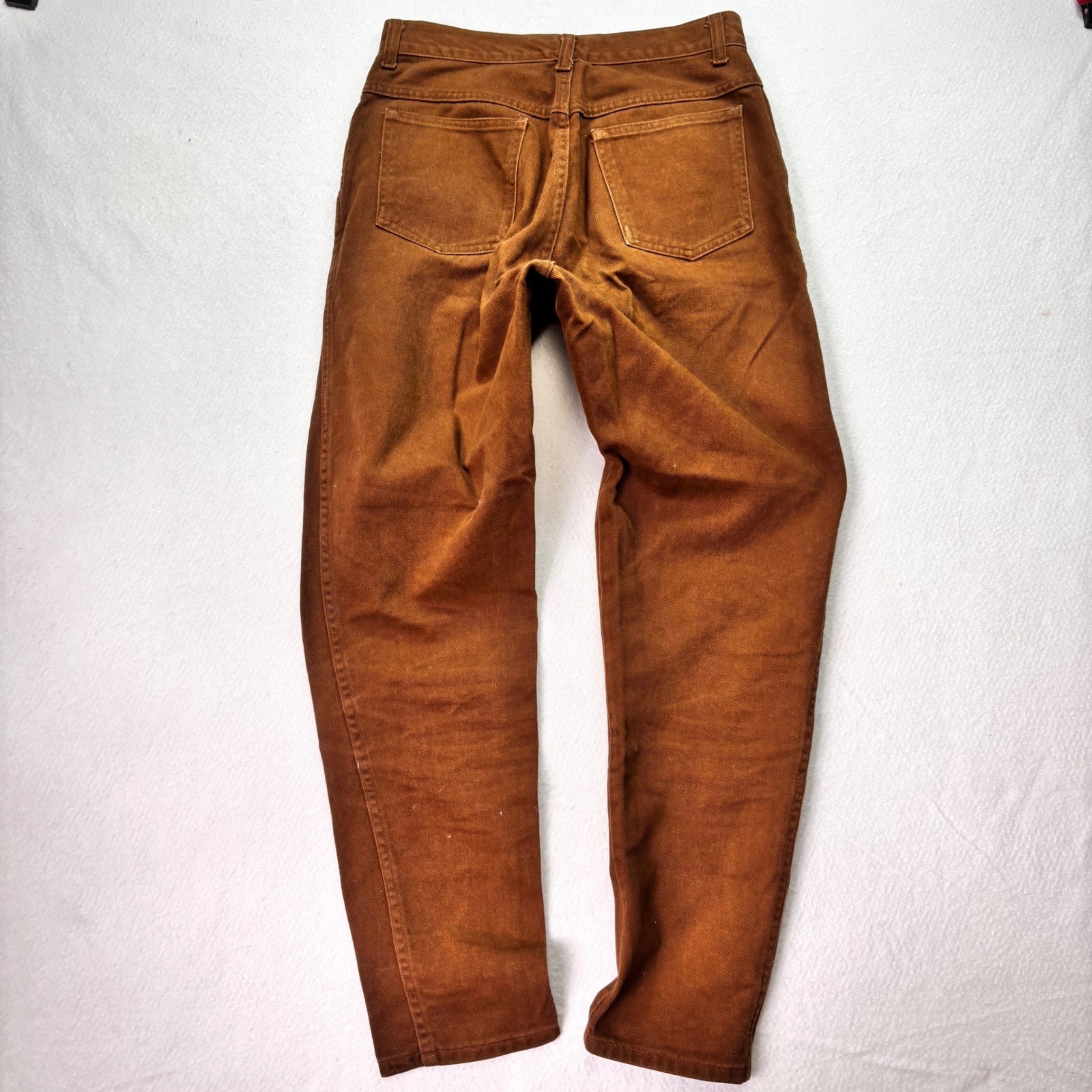 J&Hook Jeanswear Brown Work Pants Size 12 Vintage Workwear Straight Leg