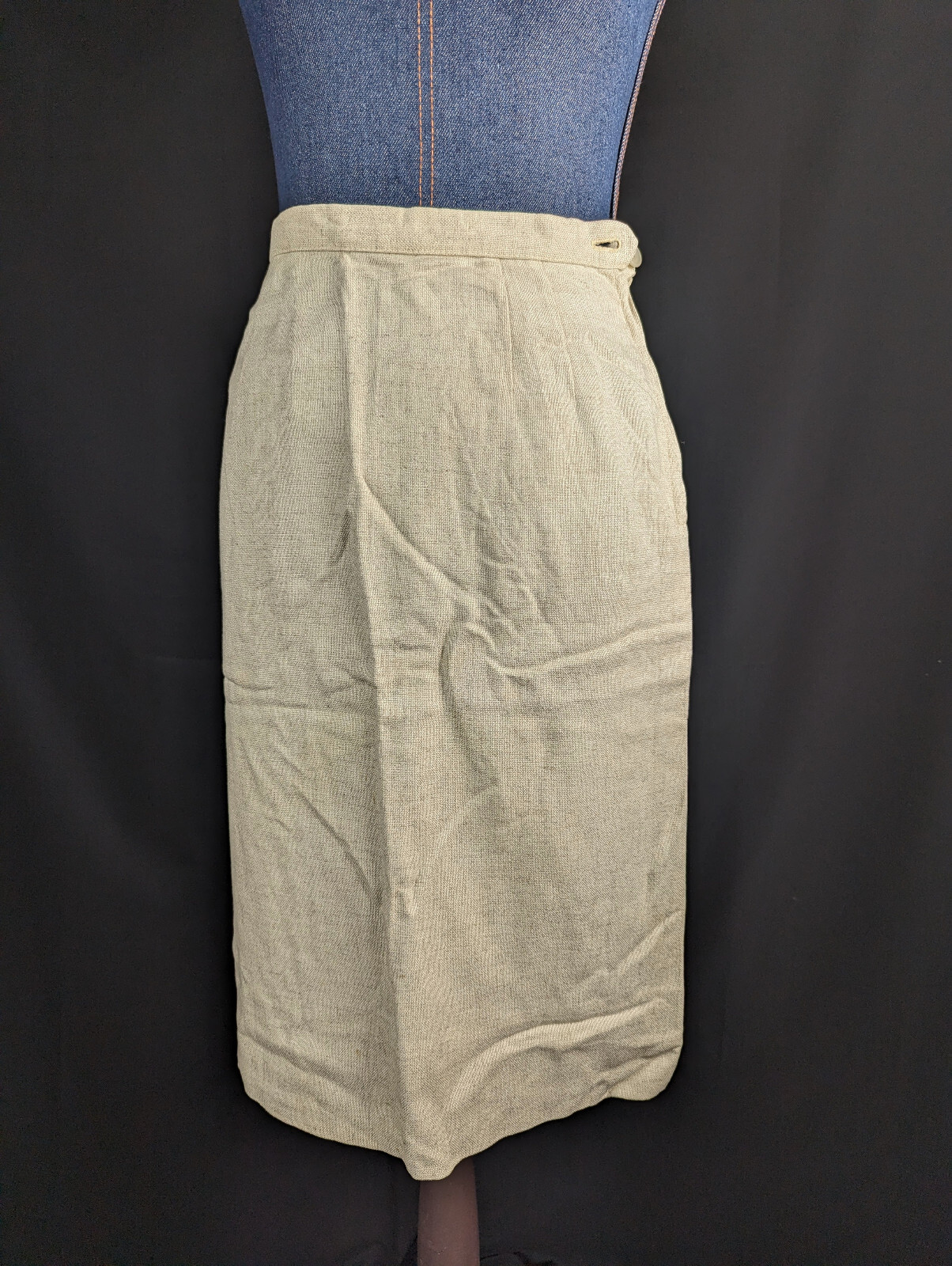 Vintage 1960s Womens Dress Skirt Suit Set Size 4 Fitted Jacket Blazer Ivory