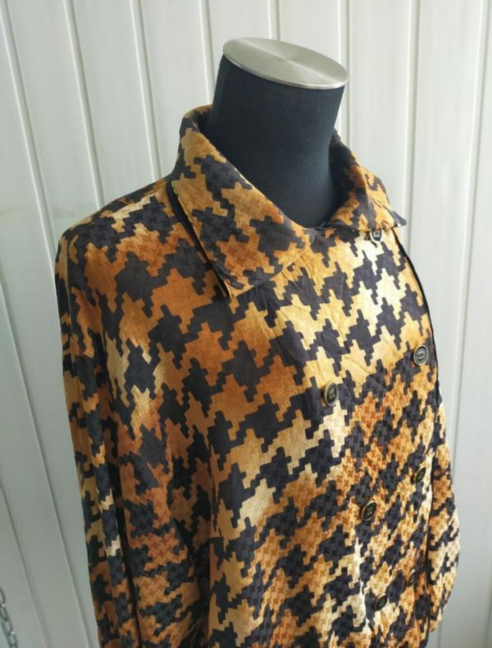 Double-breasted blouse in « houndstooth » Werner Graumann D46/XL