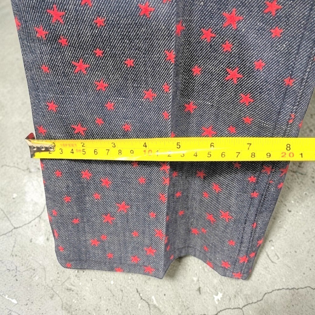 Vtg 1976 Bootleggers Star Print Flare Jeans NWT Deadstock Bicentennial 27 Womans