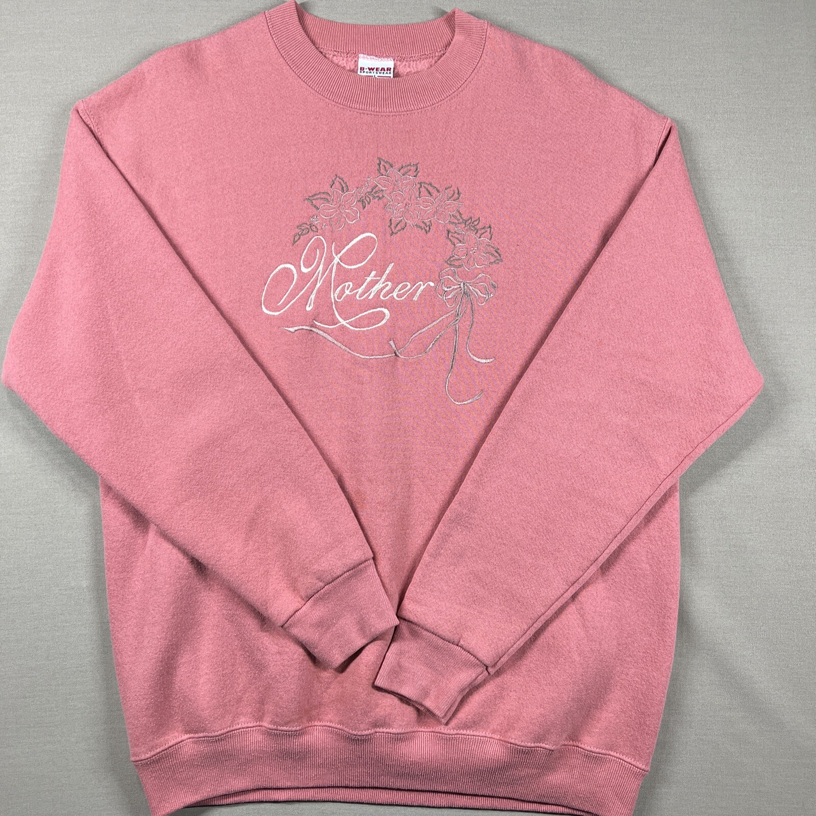 Vintage B Wear Mothers Sweater Pink made in the USA Sz L