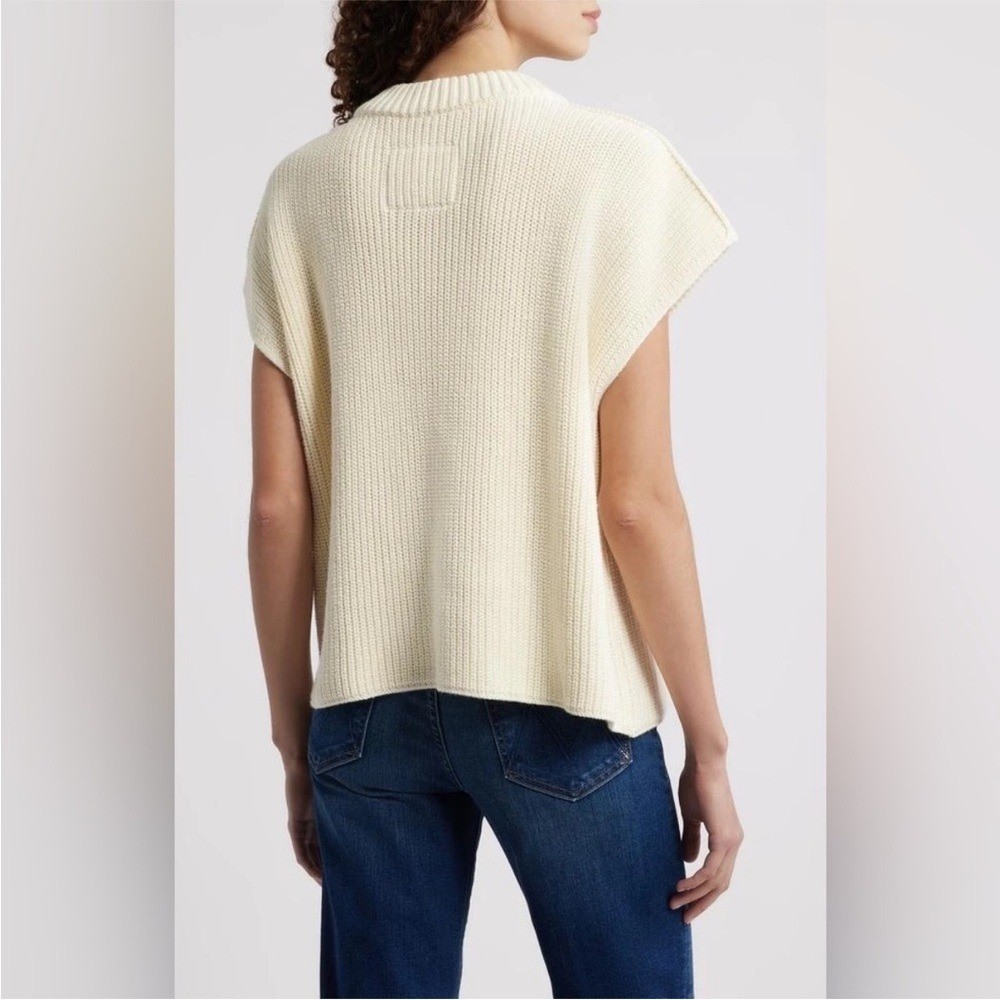 NEW Frank & Eileen Montecito Italian Sweater Vest Cream Size L