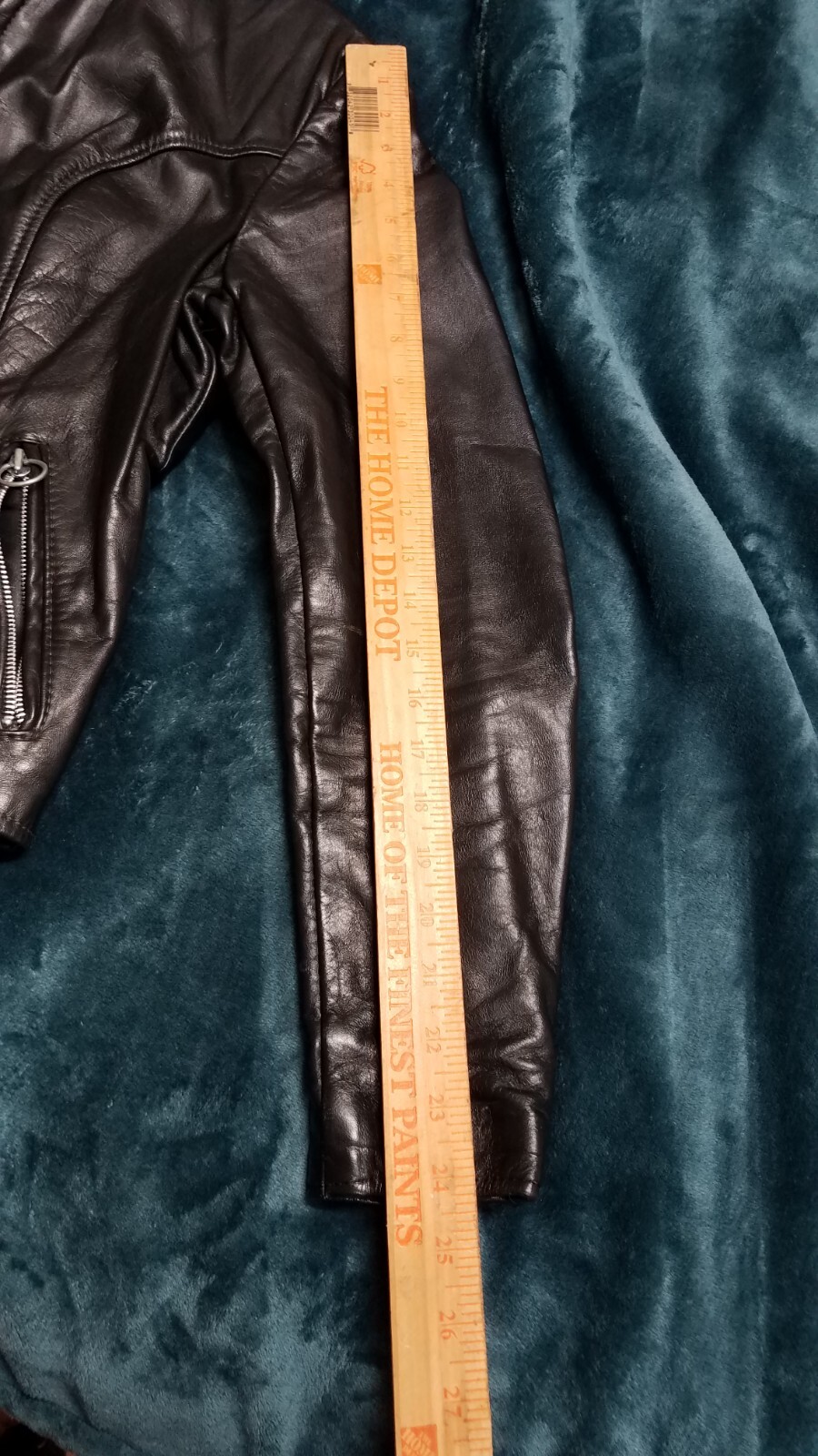 Vtg 80s Brooks Cafe Biker Leather Jacket Black Sz 32 EUC! NO Fur Liner!