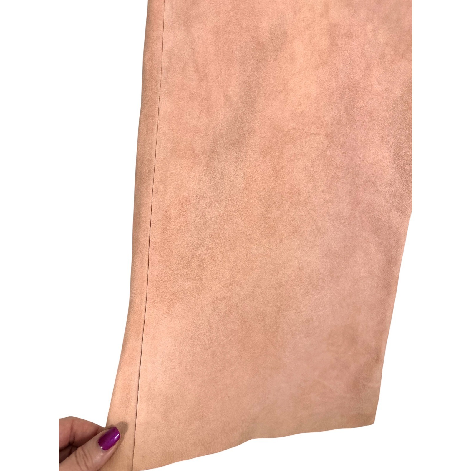 Vintage Express Editor Suede Pants 10 Blush Pink Y2K Wide Leg Quiet Luxury
