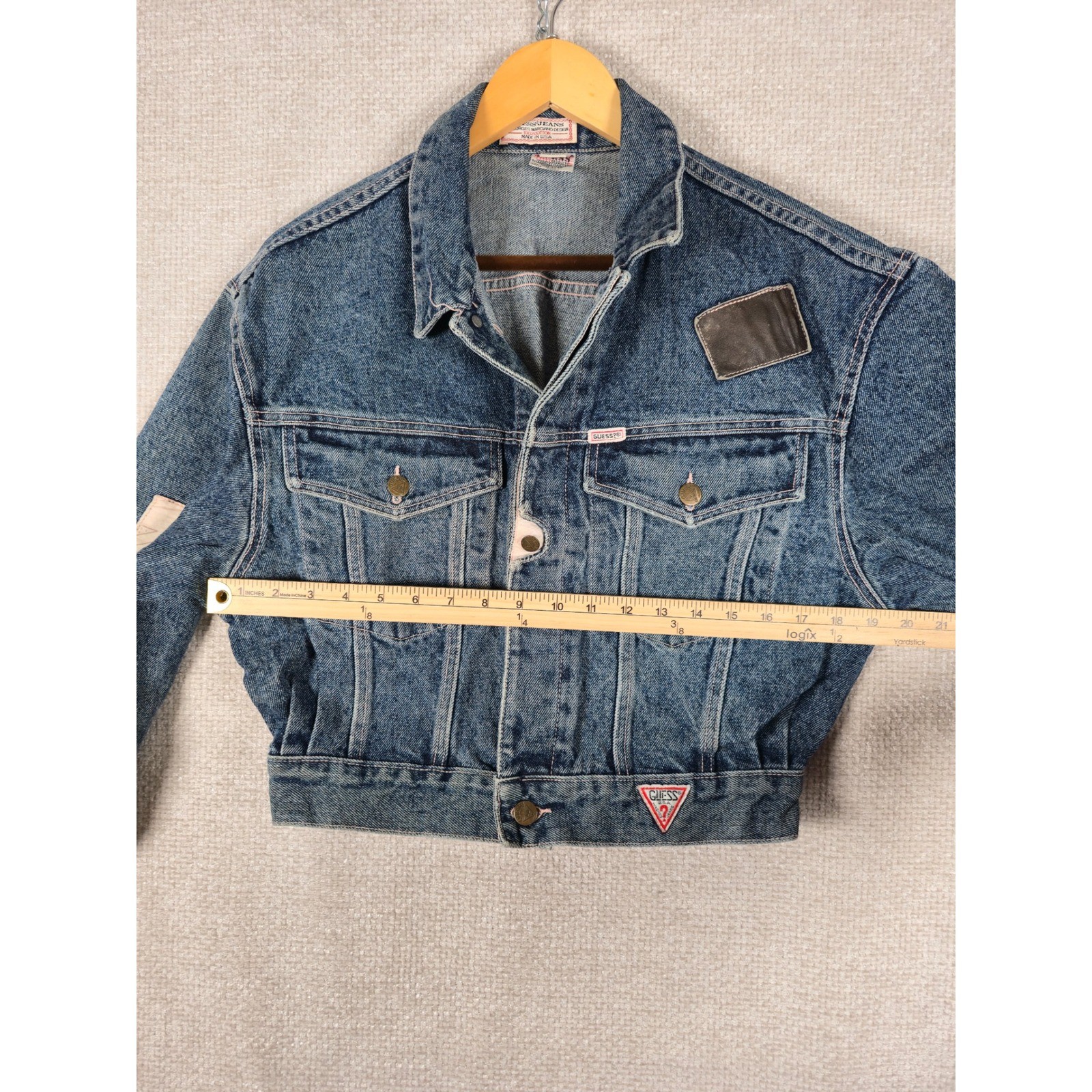 Vintage Guess Demin Jacket Georges Marciano Acid Wash Grunge Made in USA