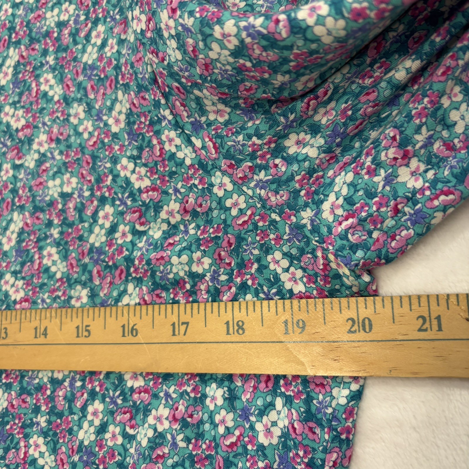 VTG Jane Schaffhausen Belle France Floral Cottage Dress 10 Ruffle Tier Blue 80s
