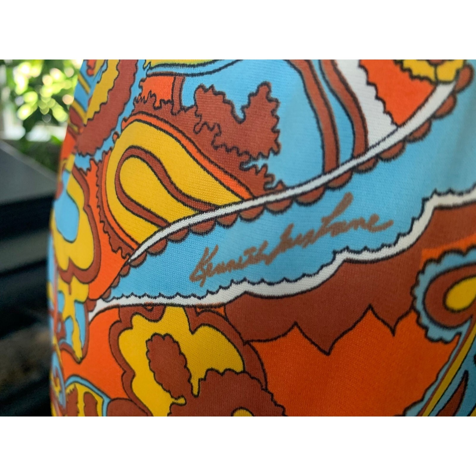 Vintage 1970s Van Raalte Kenneth Jay Lane Paisley Mini Half Slip