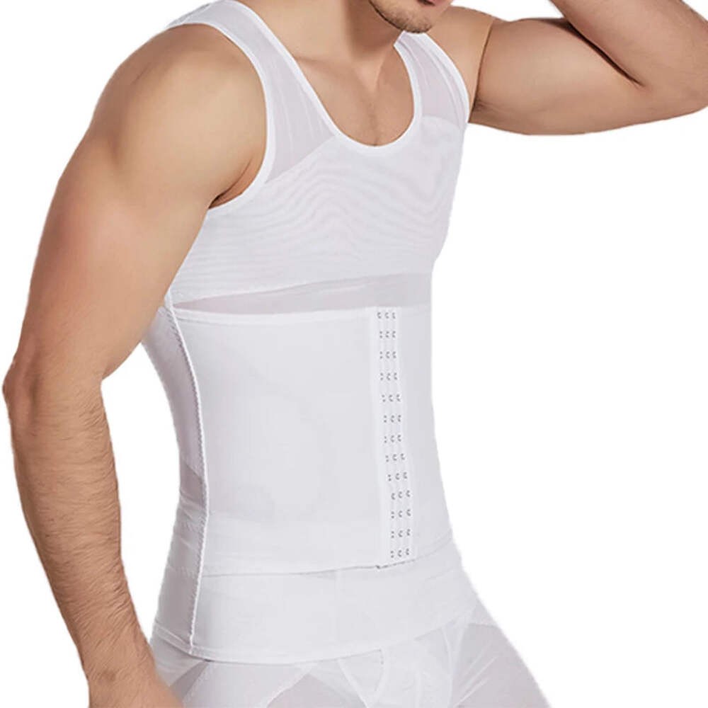 Men&rsquo;s Body Shaper Compression Vest Abdomen Shapewear Tummy Slimming Sheath Gynec