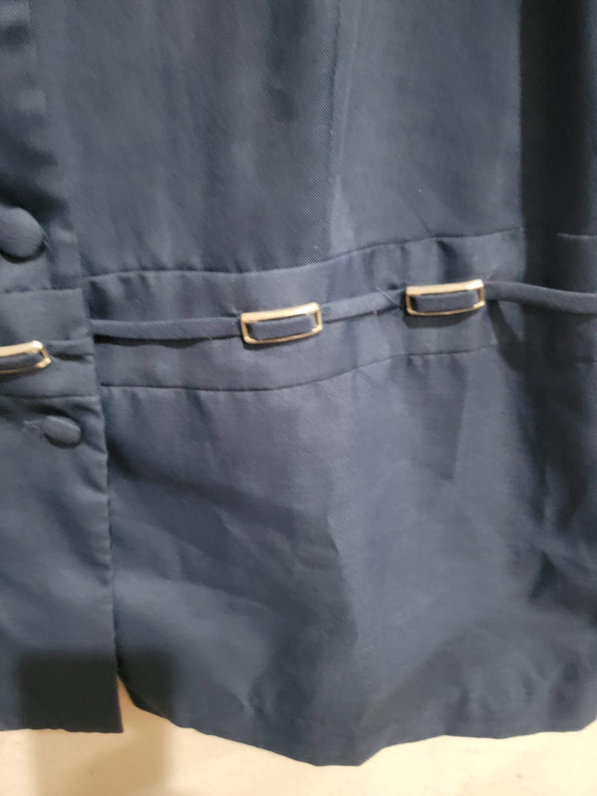 Chad&rsquo;s Place Navy Blue Blazer Jacket Womens 22WP Made in USA Plus Petite Vtg 90s