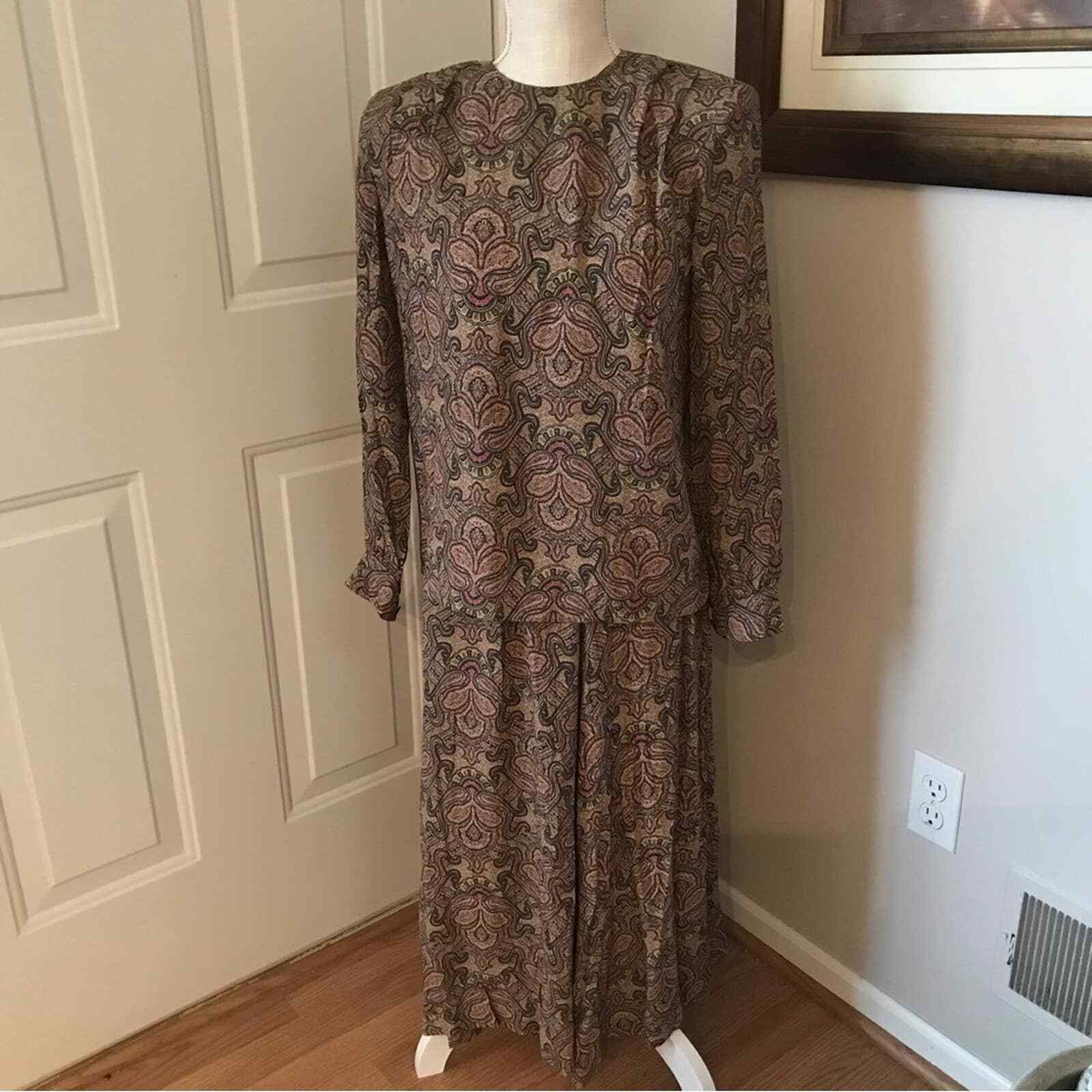 Lloyd Williams Petites Vintage 90s 2 Pc Skirt Set Size 4