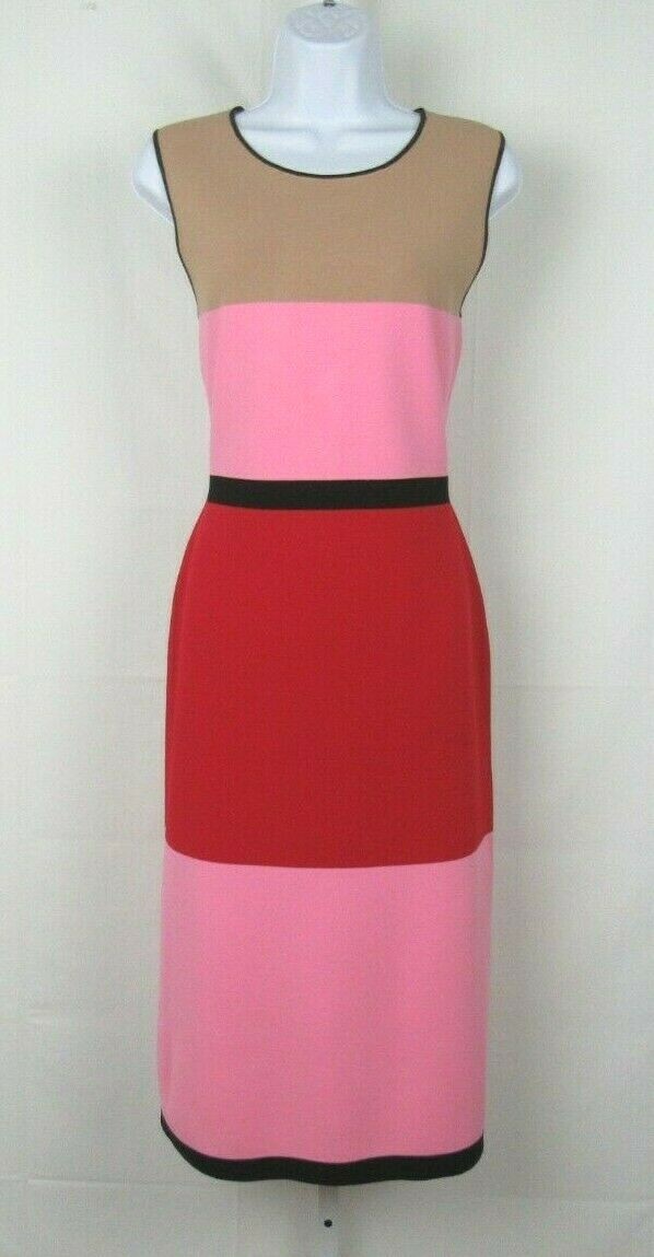 VTG 1990s 2000s DIANE VON FURSTENBERG SIZE LARGE COLOR BLOCK DRESS