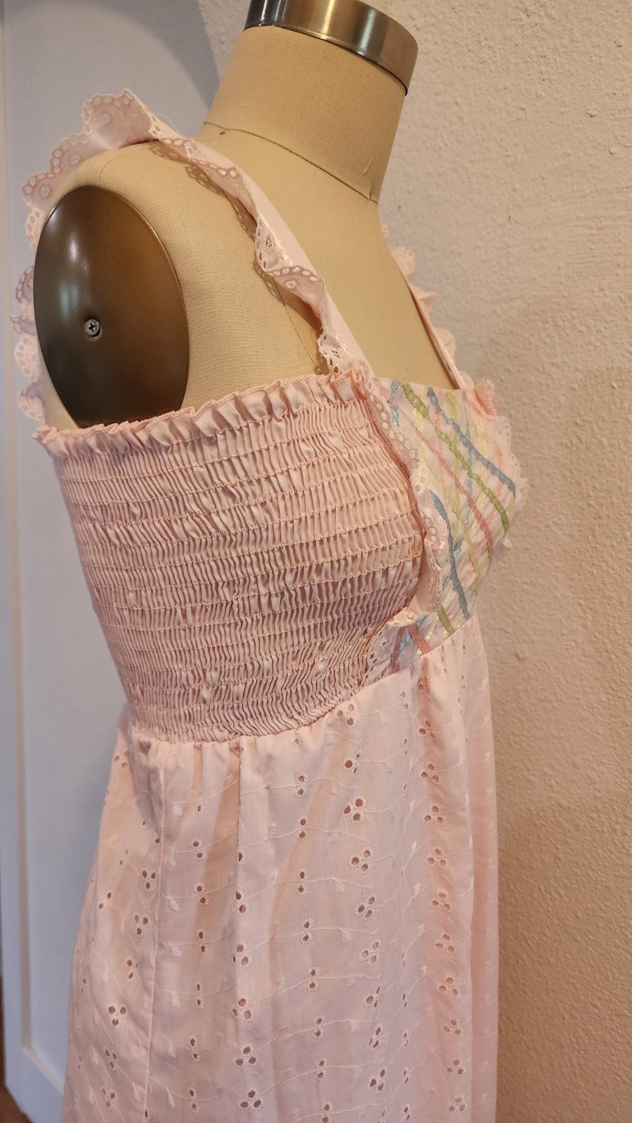 City Fox Vintage Semi Sheer Baby Pink Straps Maxi Dress 13 Styled In California