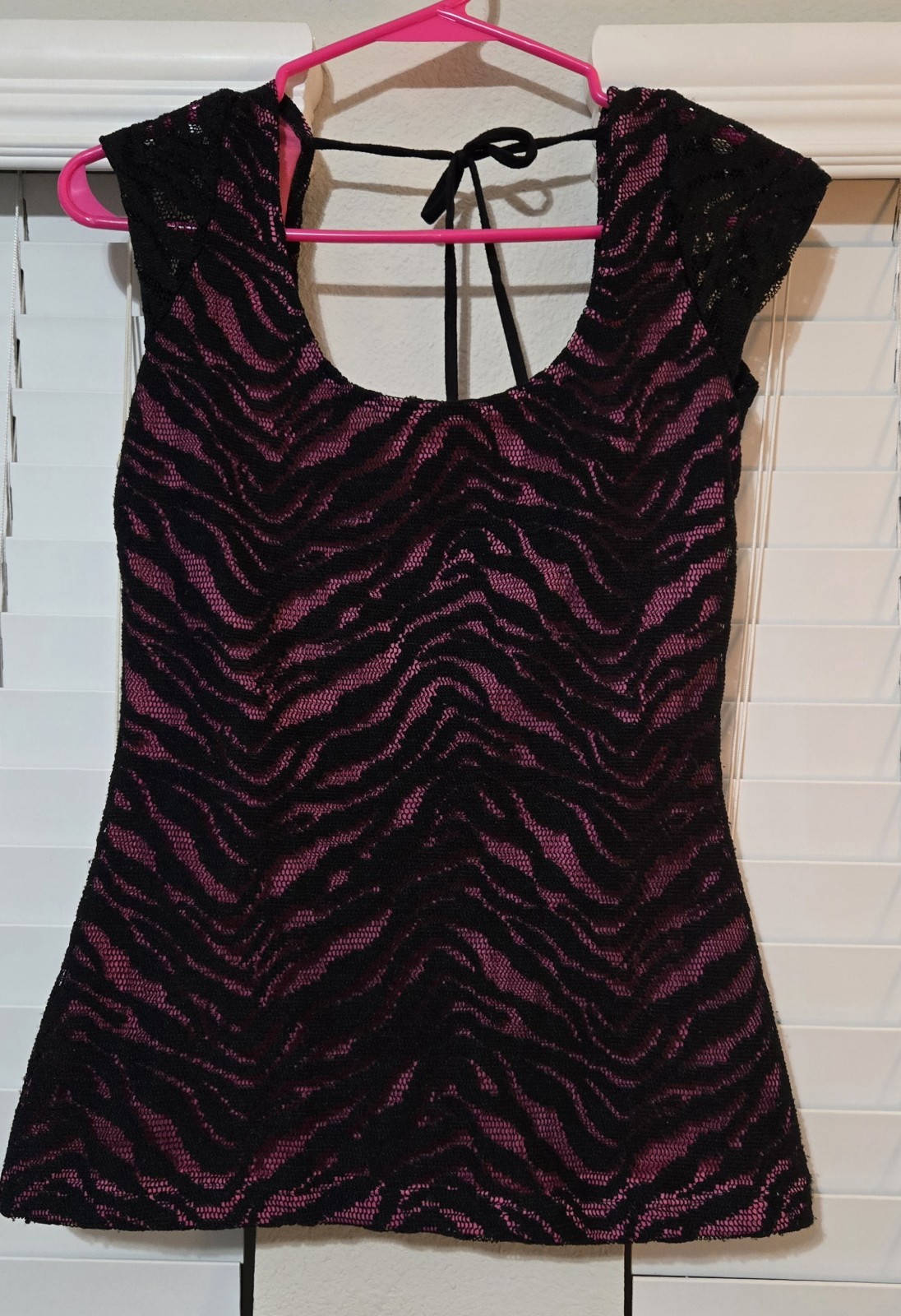 Trixxi Black Lace, Pink Lining, Tie-Back, Gothic Y2K, Summer Ready