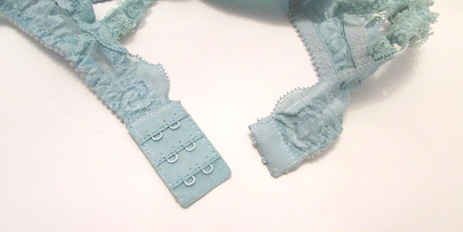 2pc Kellwood Shimmer Nylon Chantilly Lace Demi Bra 32B Bikini Pantie S USA made