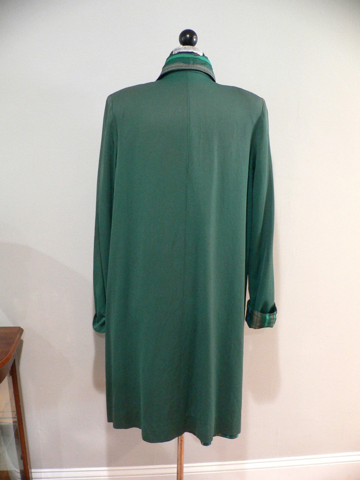 1940&rsquo;s 50s Raincoat w Matching Hat with Striped Taffeta Lining by Sherbrooke