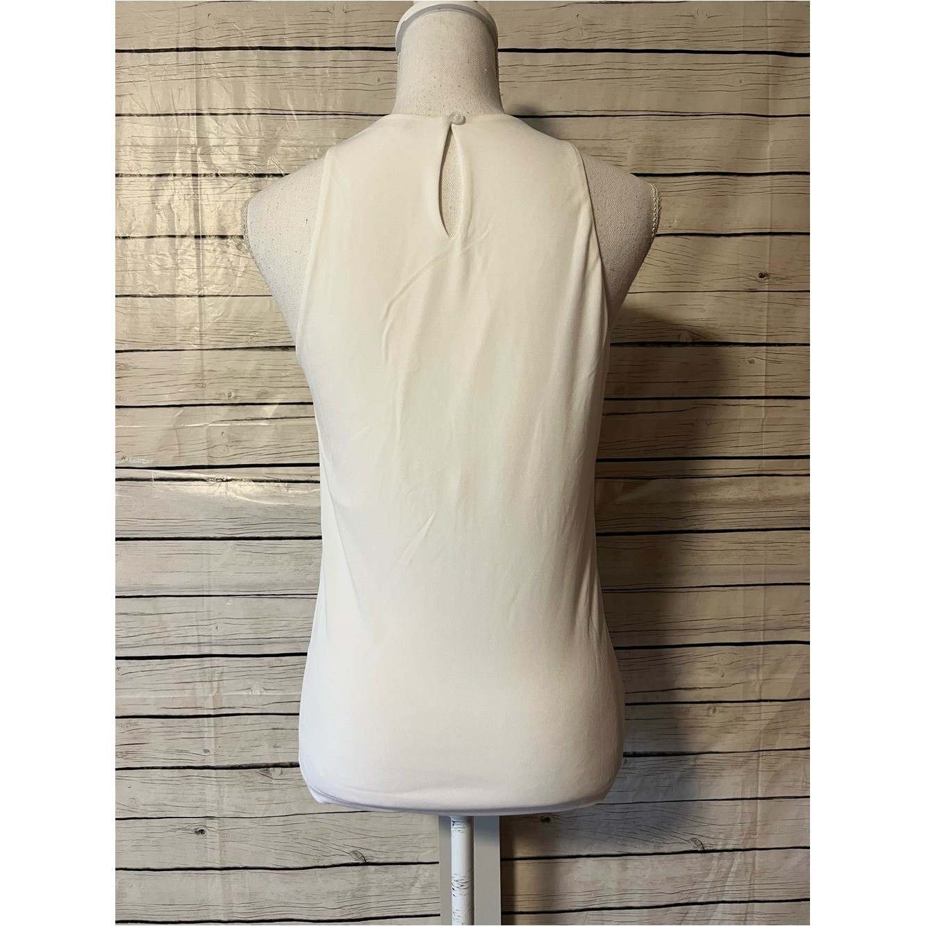 ANATOMIE Cami Luxe Halter Tank Top White