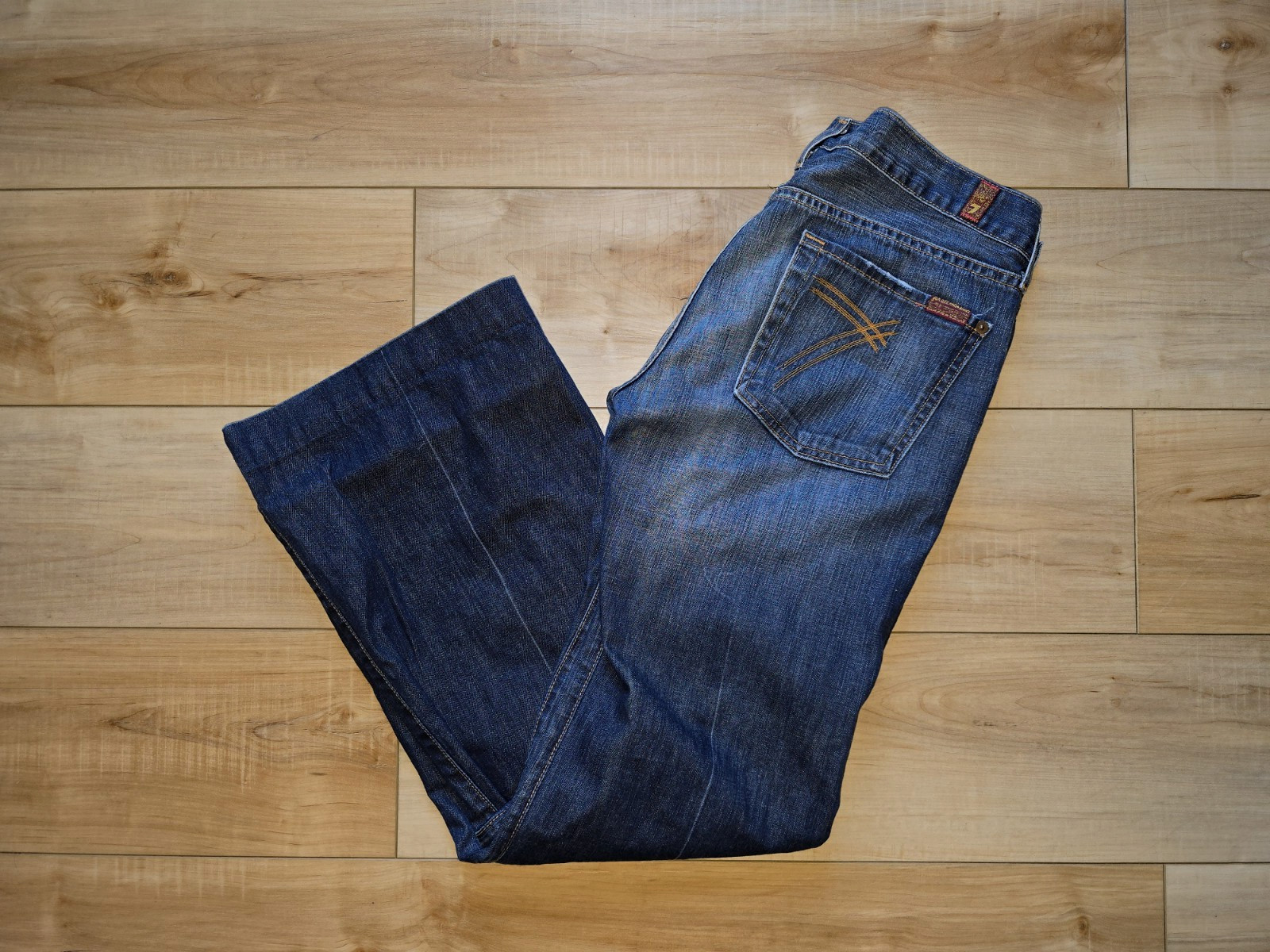 Vintage 7 For All Mankind Dojo Jeans Low Bootcut USA Y2K sz 32