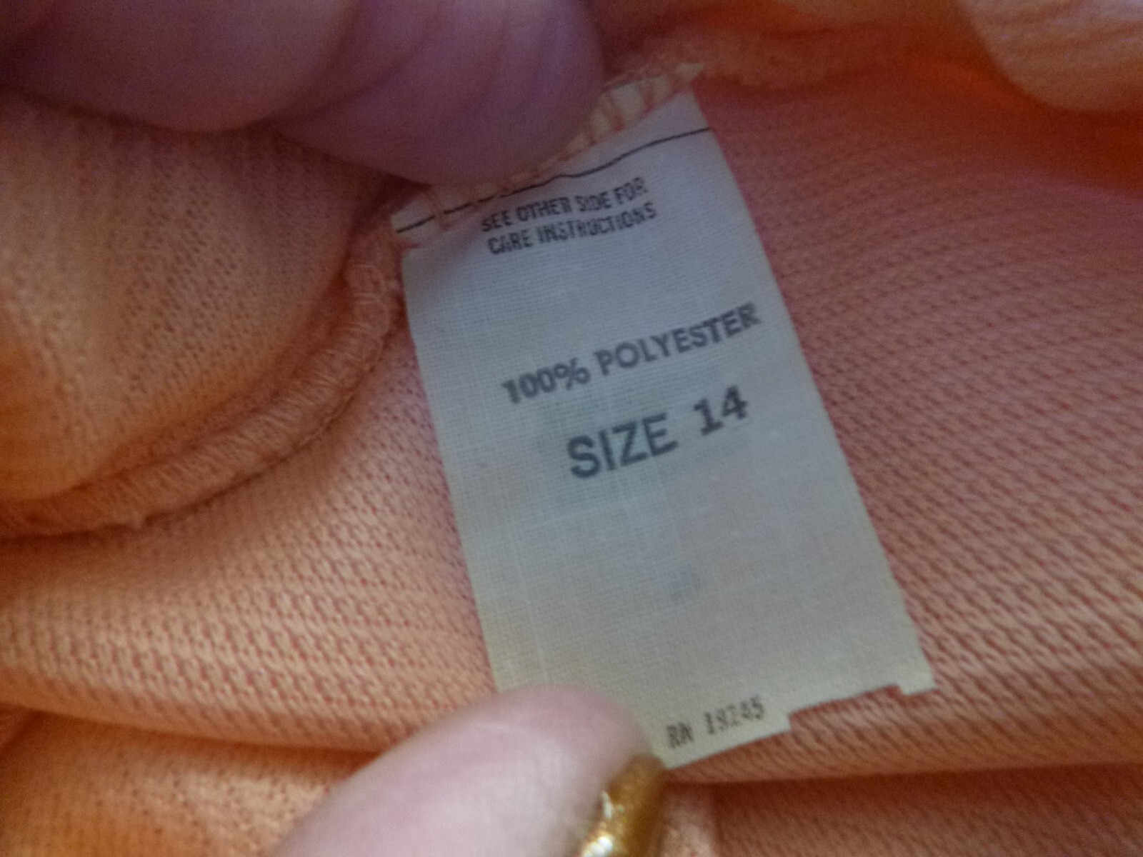NOS Vtg 60s 70s Woolco Double Knit Polyester Stretch Shorts Peach Color Sz M/L