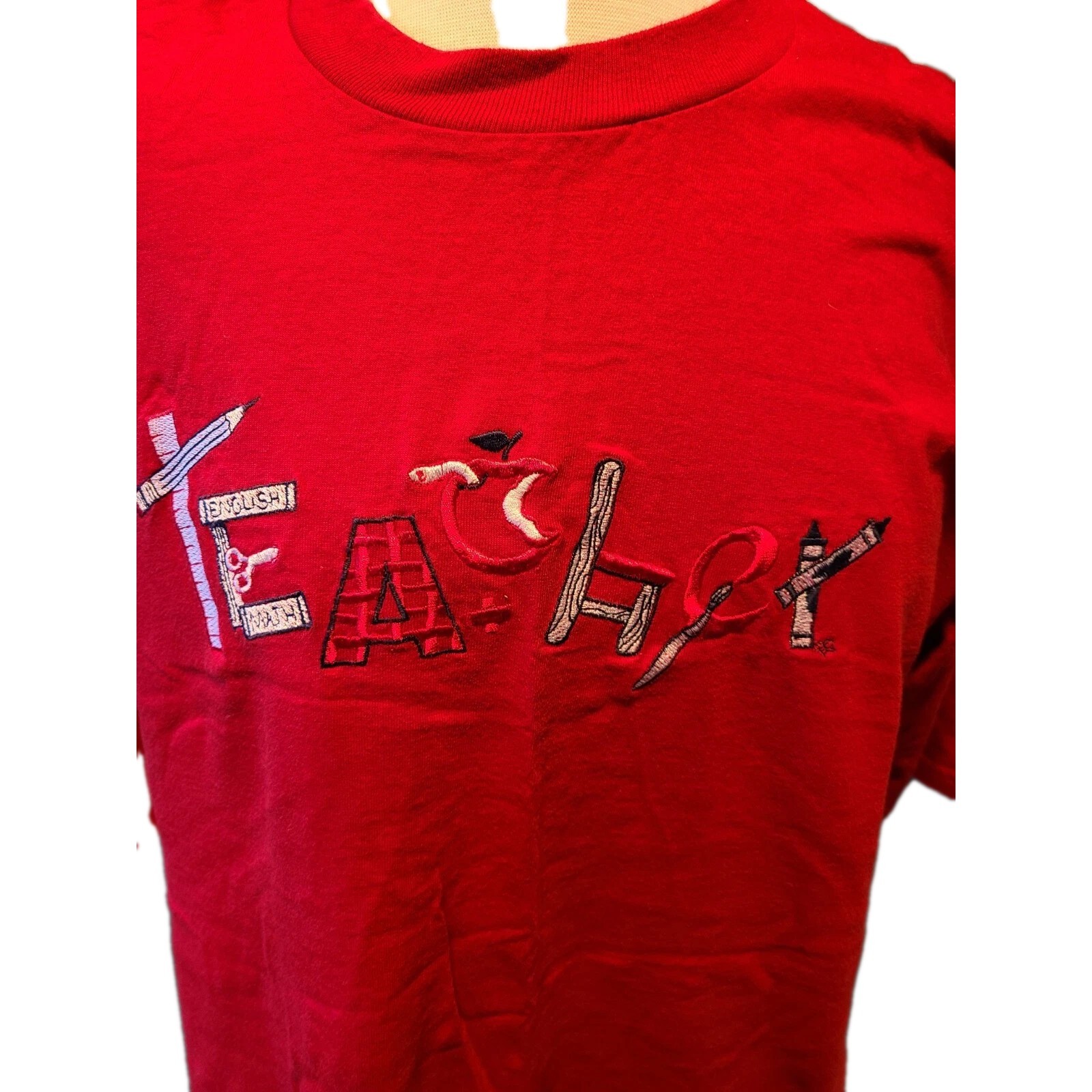 Teacher School Quirky Fun Back To School Tshirt Size XL Vtg Cotton