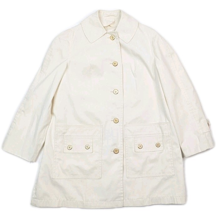 Vintage 70s Misty Harbor Any Weather Coat Women’s Size 10 Reg Beige Gold Buttons