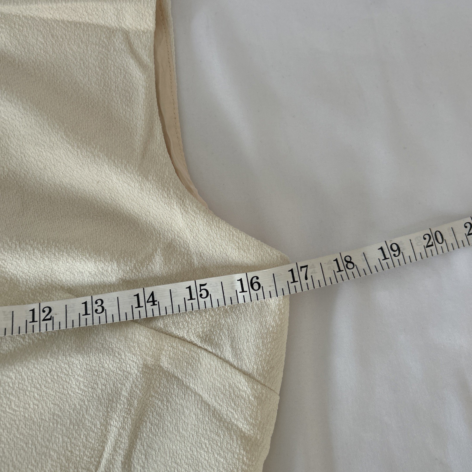 Vintage 1960/70’s Geometric Gimp Braid Trim Ivory Mod Mini Dress Size-S