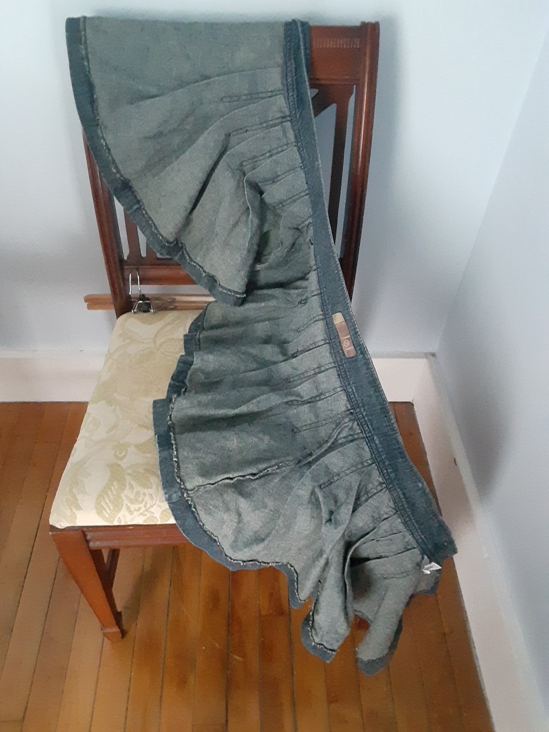 Vintage l.e.i. Denim Wrap Around Pleated Mini Size 11