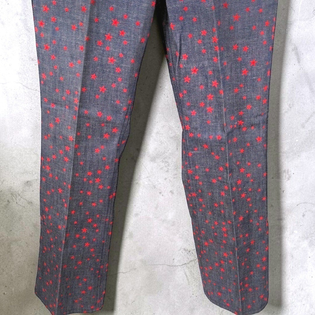 Vtg 1976 Bootleggers Star Print Flare Jeans NWT Deadstock Bicentennial 27 Womans