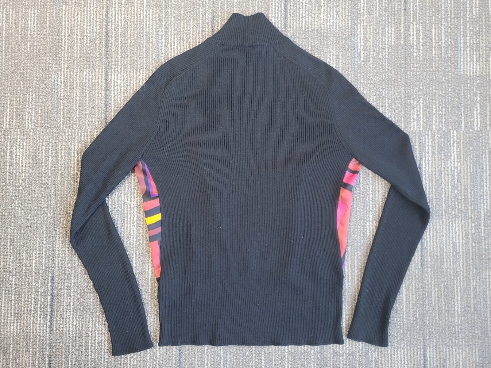 1990s Emilio Pucci bright geometric sweater blouse in silk and wool Sz S