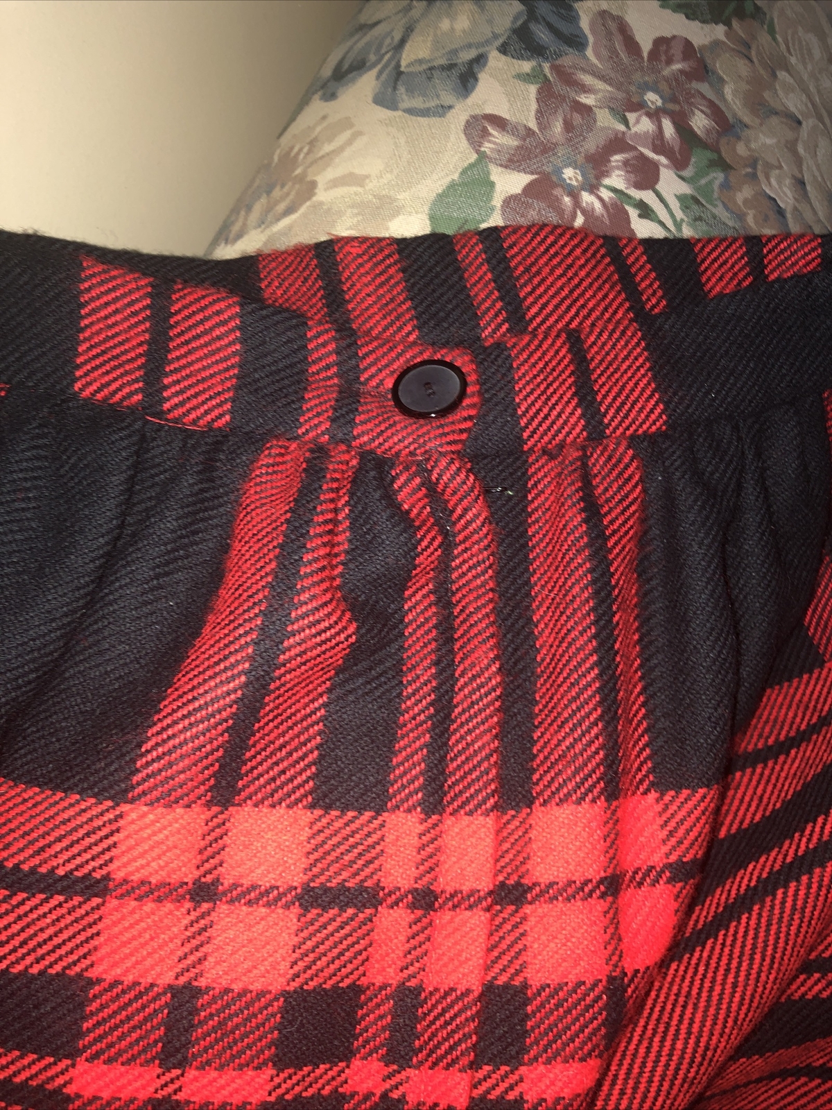 Vtg Vicky Vaughn Junior 60s 70s Swing Plaid Skirt Full Length M Retro Mod Red