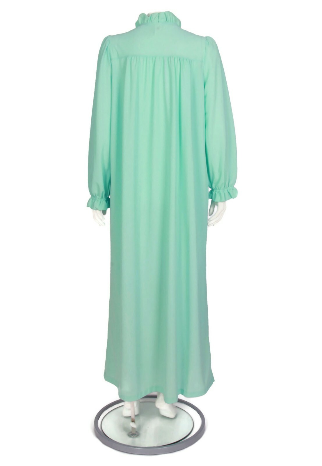 Take- Along Sears Robe Nightgown Mint Green Long Sleeve Snap Button Medium 12-14