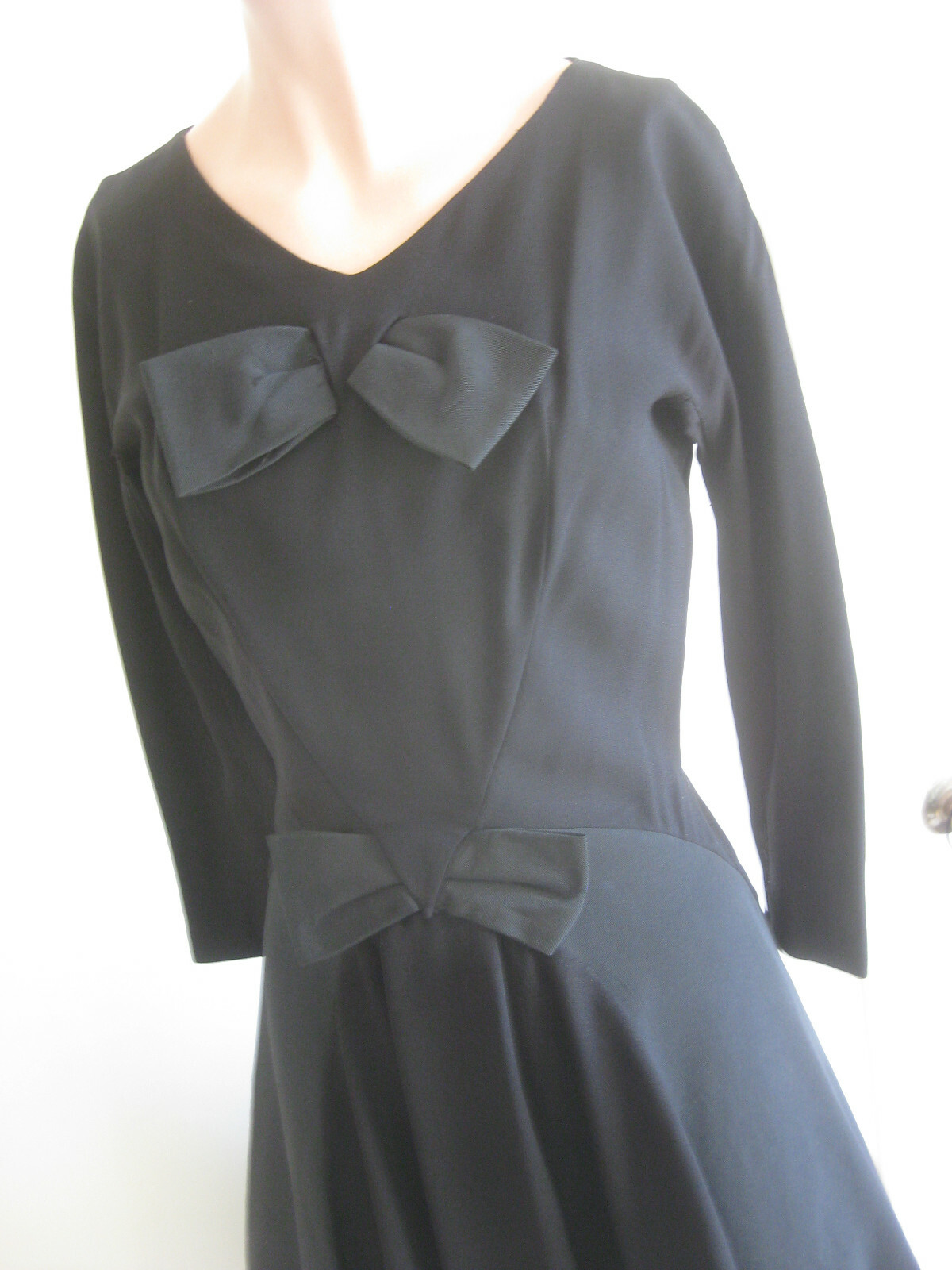 1950s 60s vintage BLACK Cocktail Party Dress