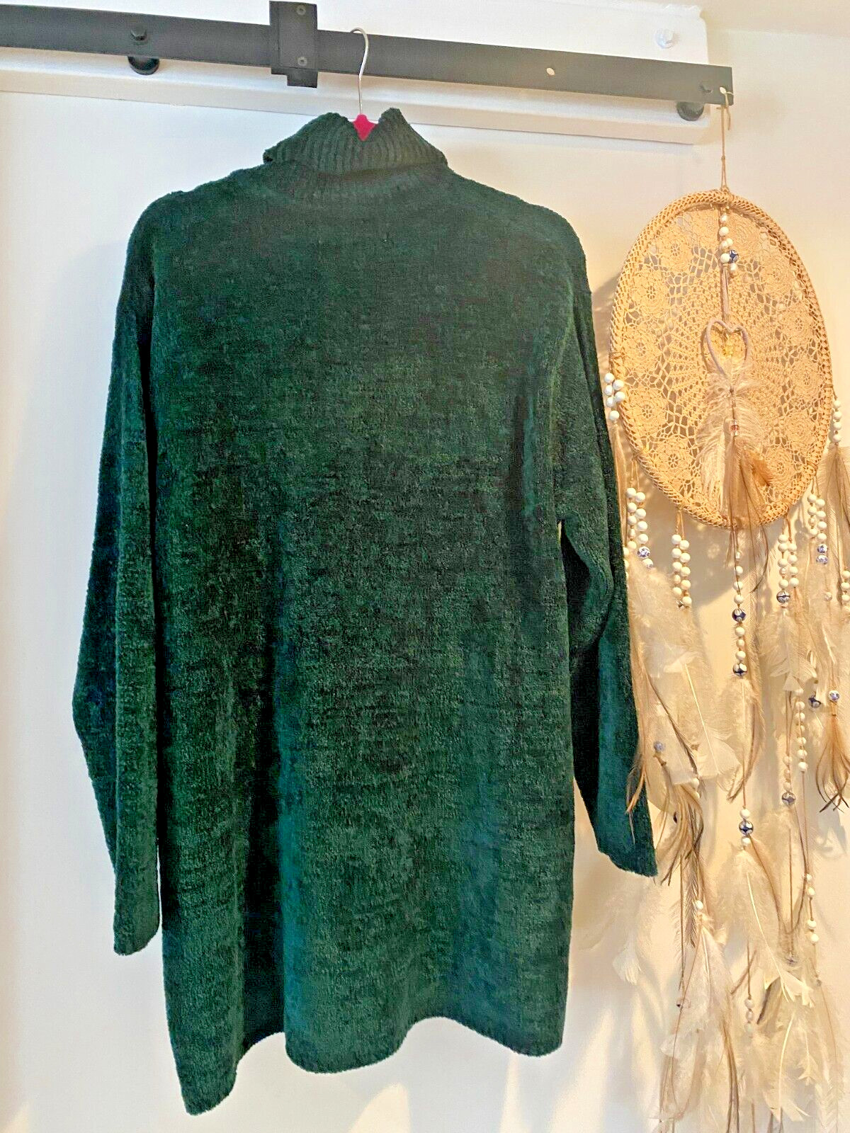 Vintage 90s Chenille Turtleneck Boucle Sweater by Jone’s Wear Sz M