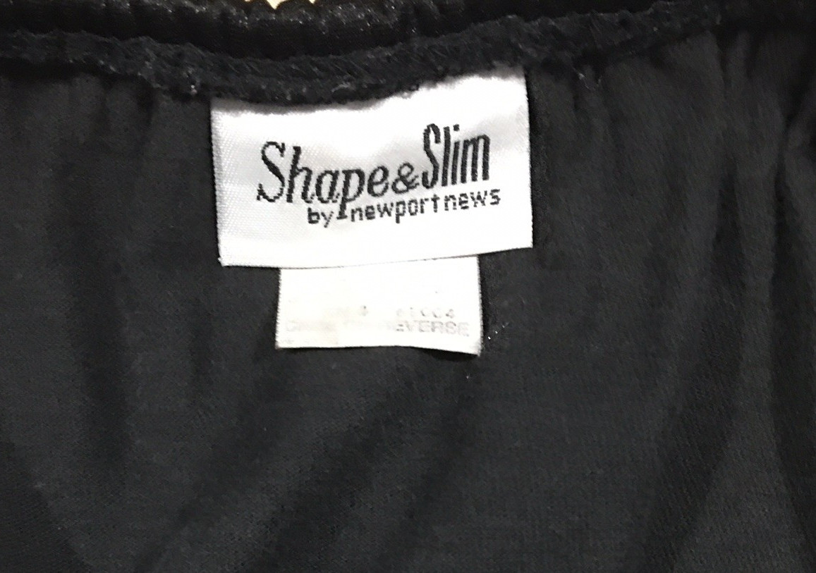 Vtg Shape Slim Short Nylon Spandex Shaper Slip L