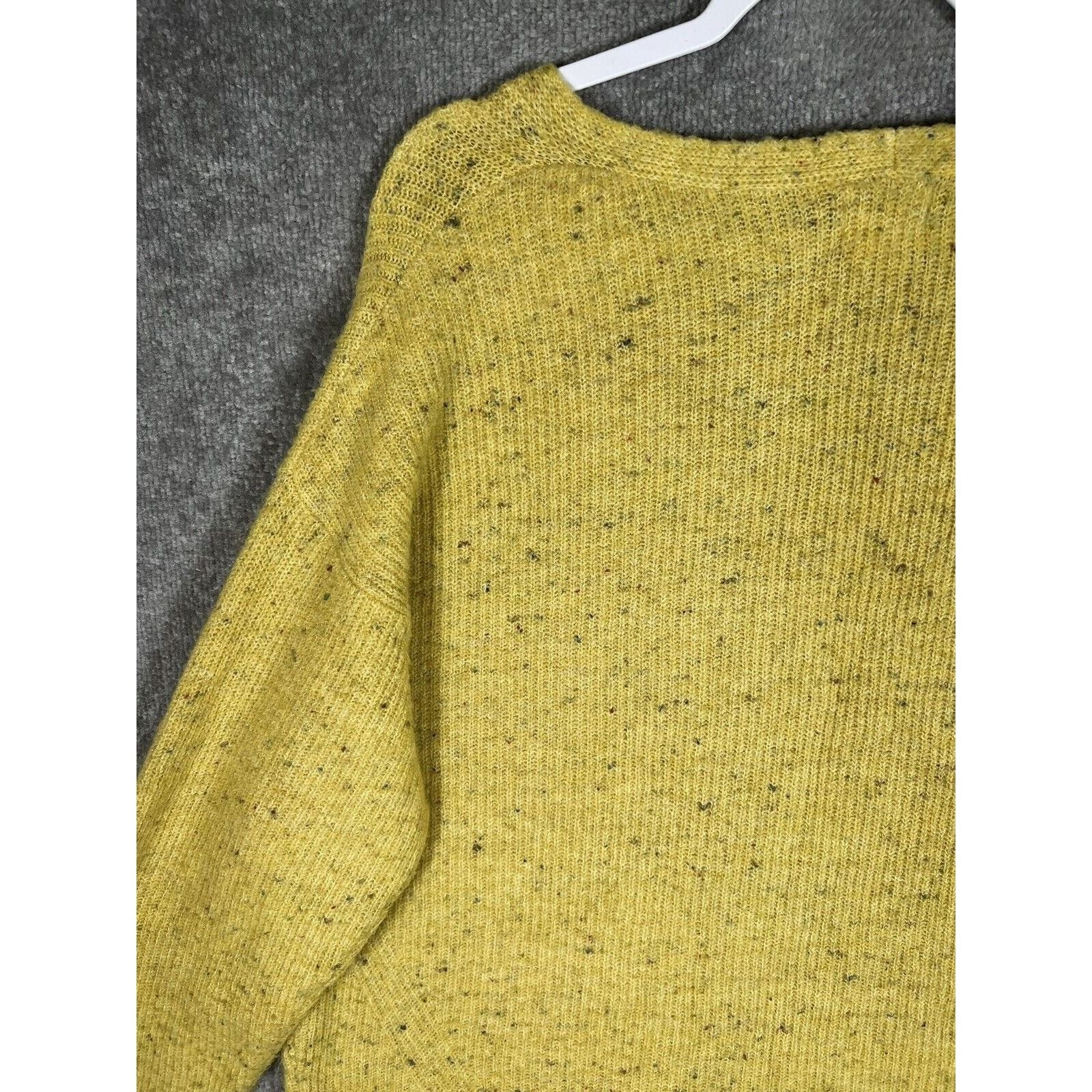 Old Navy Slouch V-Neck Pullover Sweater Womens Size XL Squash Yellow Confetti