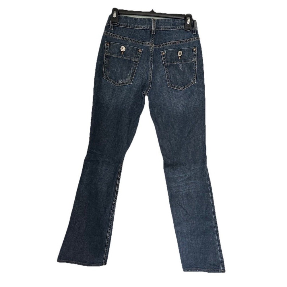 Banana Republic Womens Sz 4 Vintage Y2K Blue Jeans BootCut Low Rise Retro Boho
