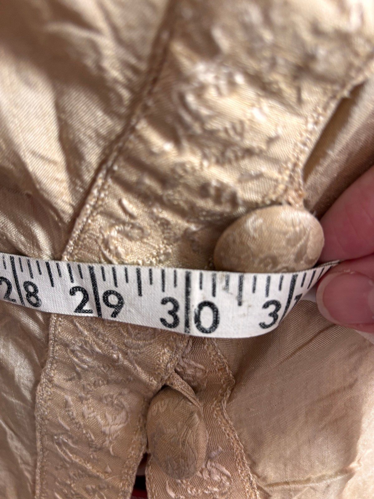 Antique Edwardian Silk Bodice Jacket Ivory Brocade Trim 1900 Victorian Renfaire