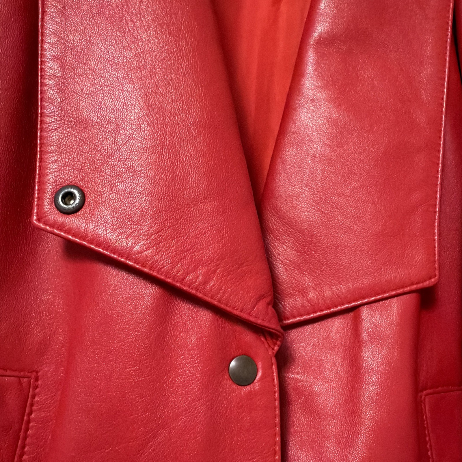 Leather Vintage 1980s Red Jacket size 10/12