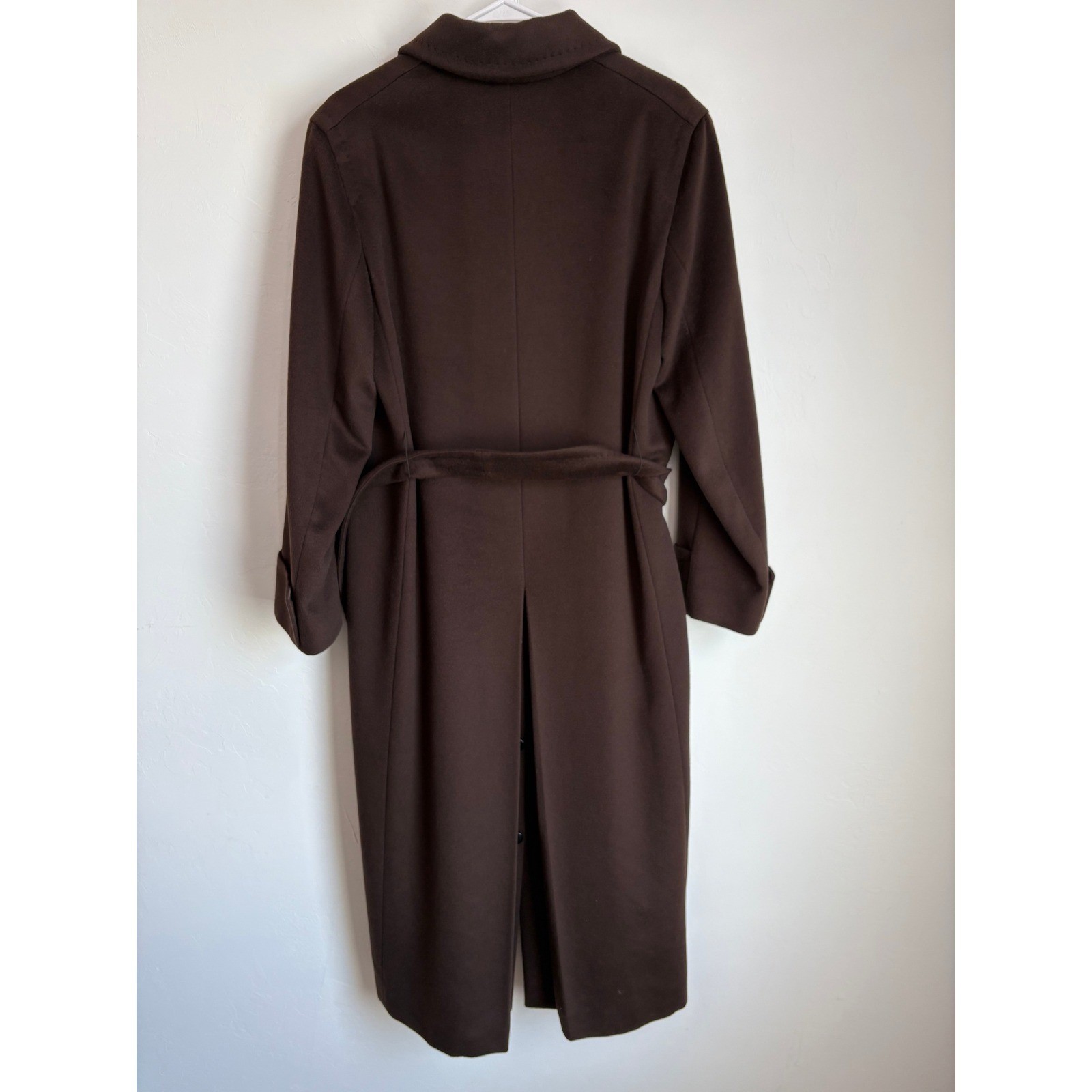 Vintage Max Mara Alpaca Wool Belted City Overcoat Old Money Quiet Luxury Preppy