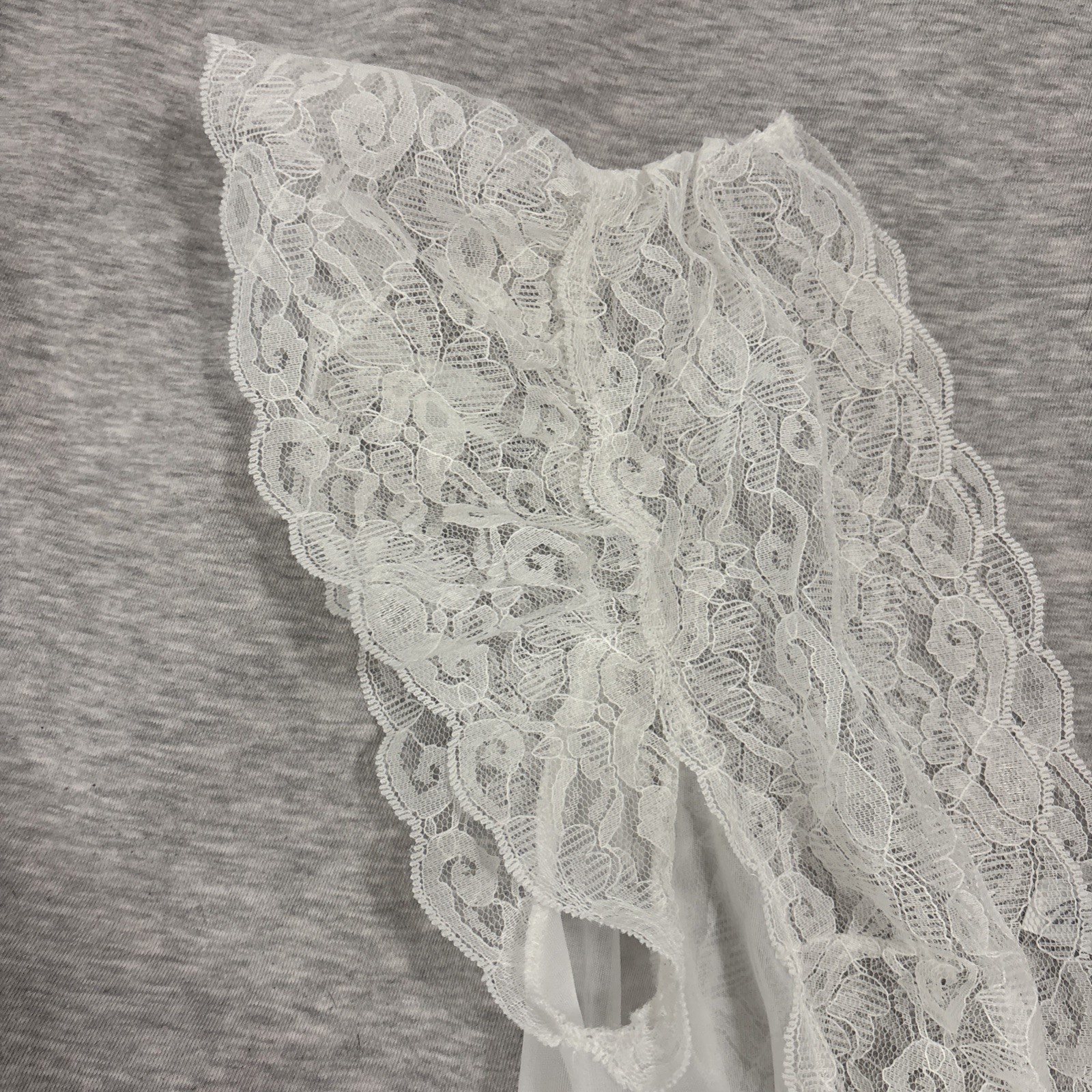 Vintage Miss Elaine Sheer Nylon Lace Peignor Robe Small 70’s 80’s