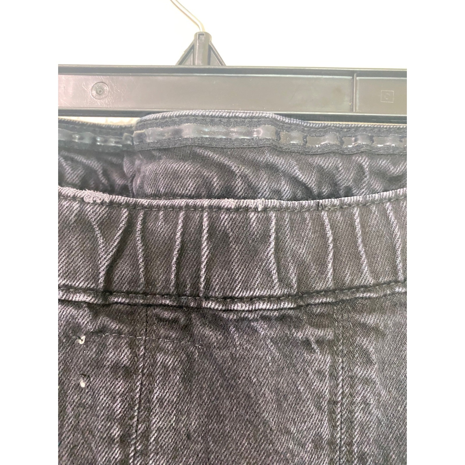 Abercrombie & Fitch Strapless Denim Jumpsuit Faded Black Size Medium Petite MP