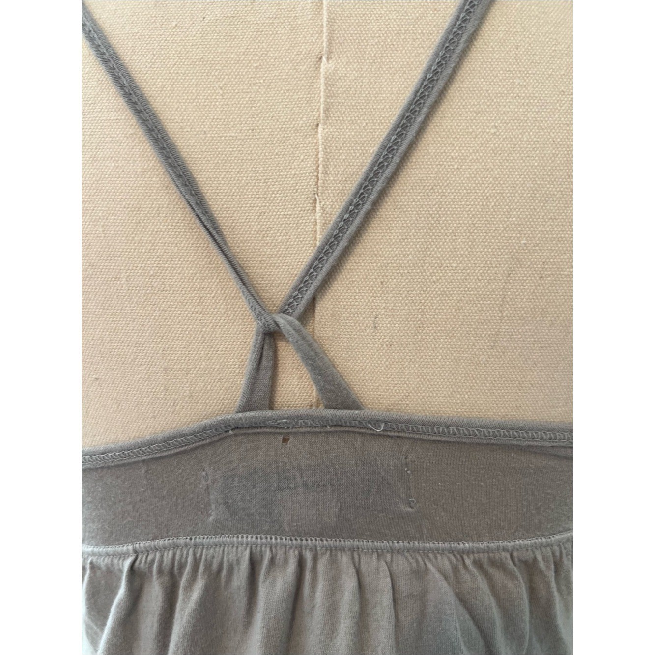 vintage abercrombie & fitch babydoll tank top w/ silver sequin embellishments
