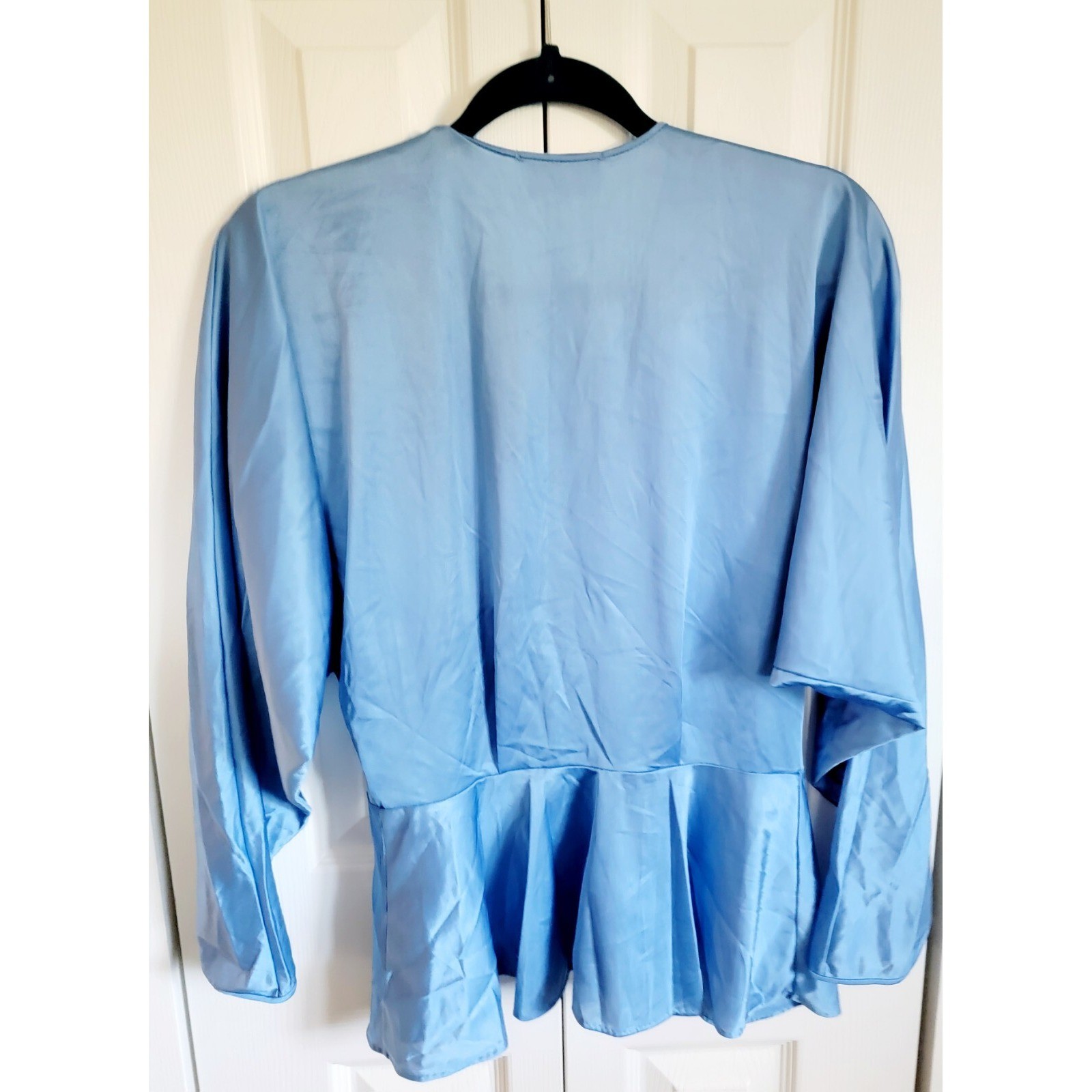 Lily Of France M Vintage 60&rsquo;s Long Nightgown Robe Blue Set Union Made USA Lace